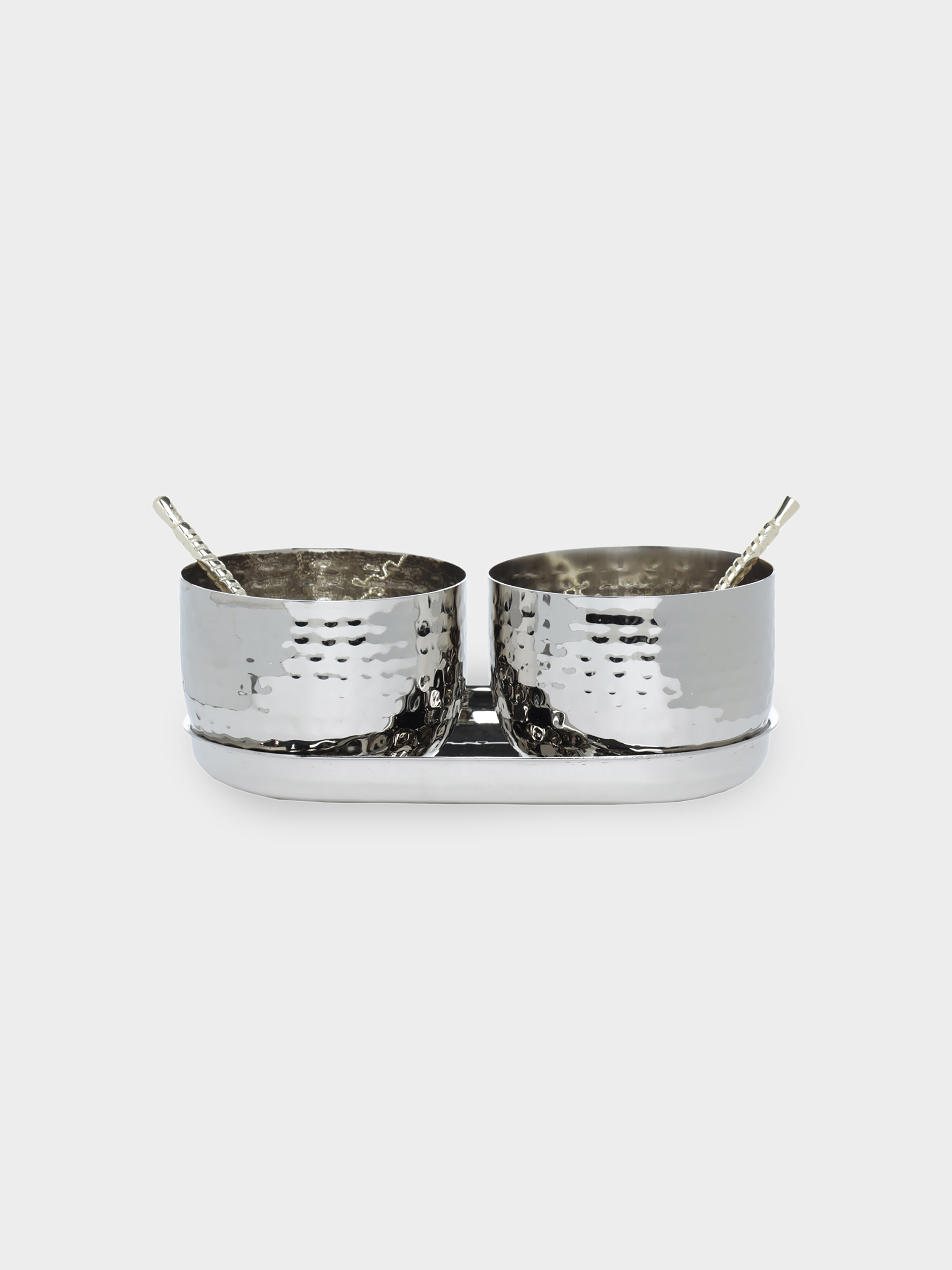 Spice container, 8 cm, 2 pcs, with spoons, on a stand, steel, Fantastic R, image-0