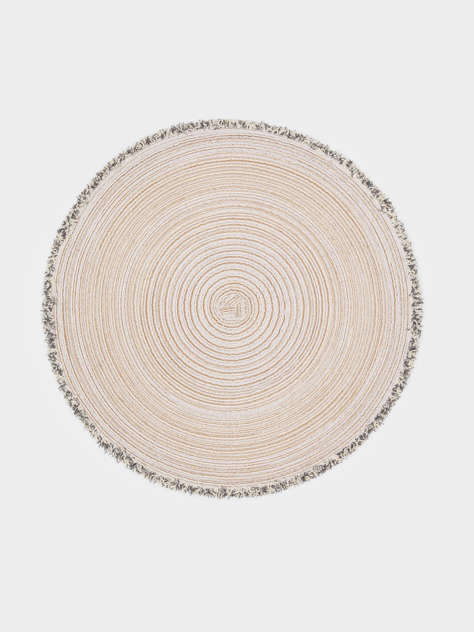 Instrument napkin, 38 cm, with fringe, polyester, round, beige, Rotary, image-0