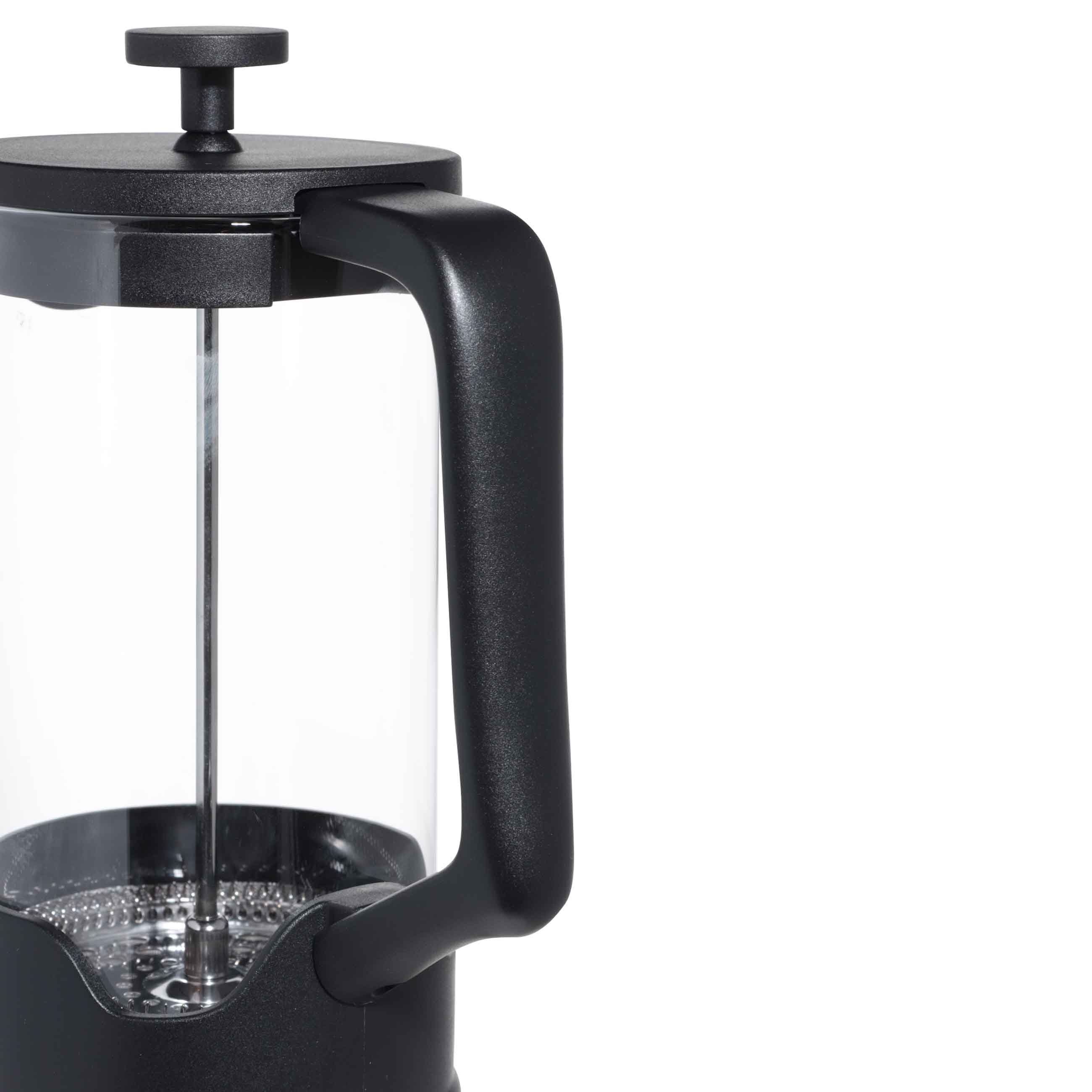 French press, 1 l, glass B/steel, black, Liberica, image-3