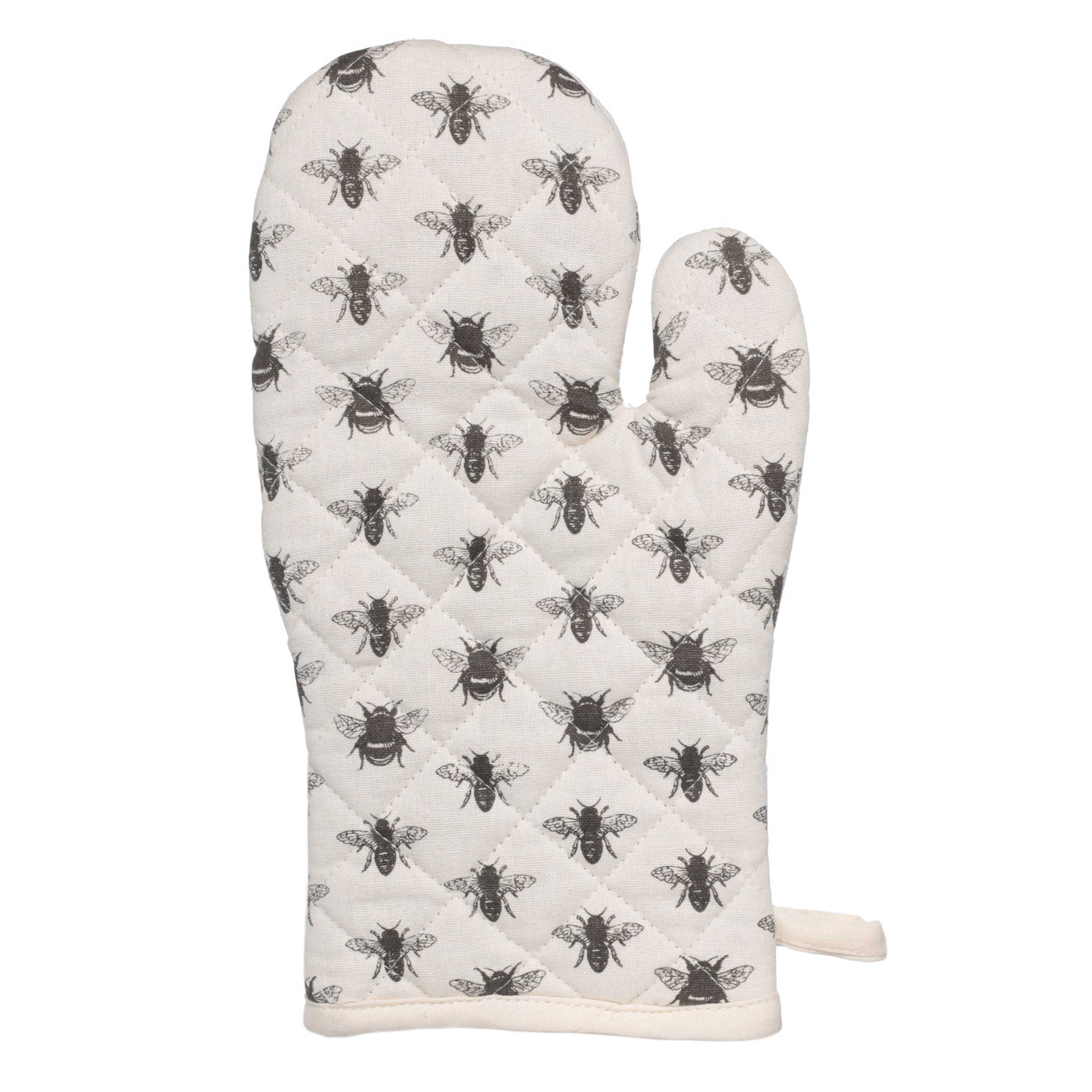 Mitt holder, 17x33 cm, cotton, beige, Bees, Honey