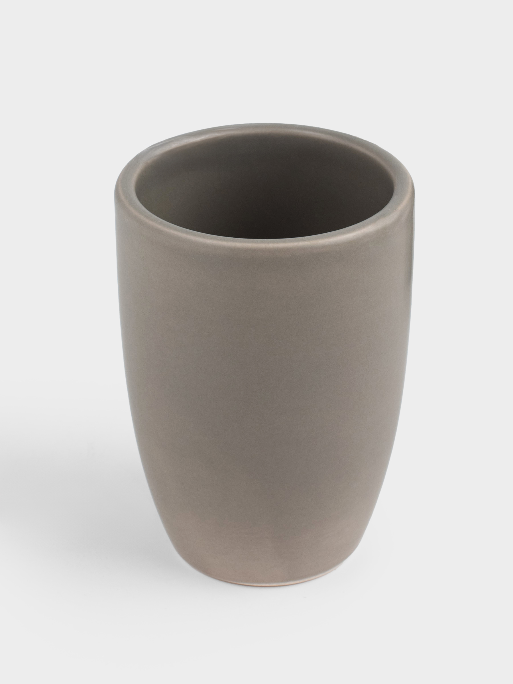 Bathroom glass, 10 cm, ceramic, beige-gray, Giza, image-2