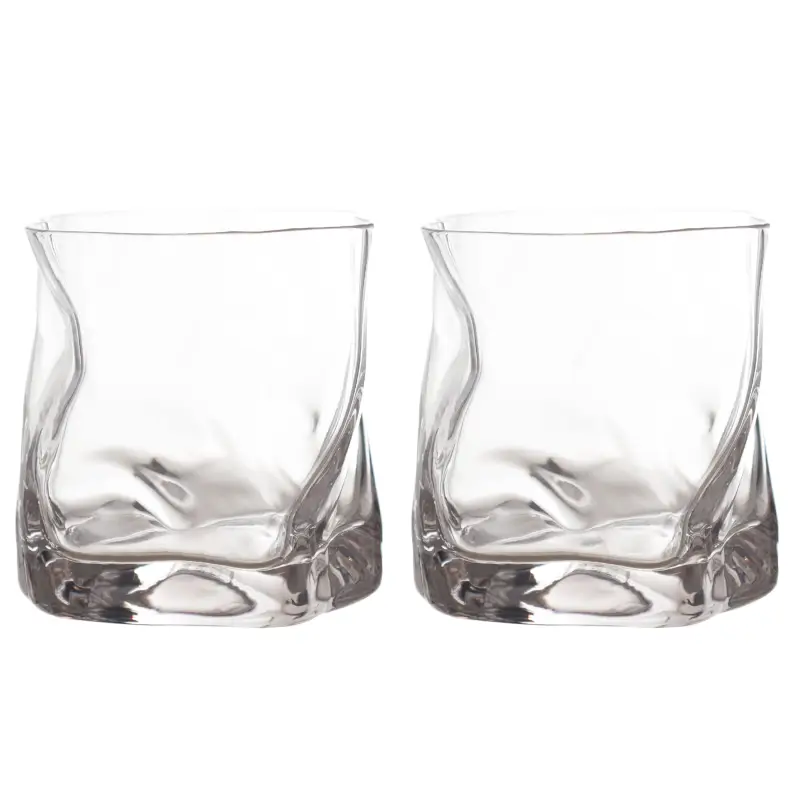 Whiskey glass, 8 cm, 245 ml, 2 pcs, glass, Slalom ,image-0