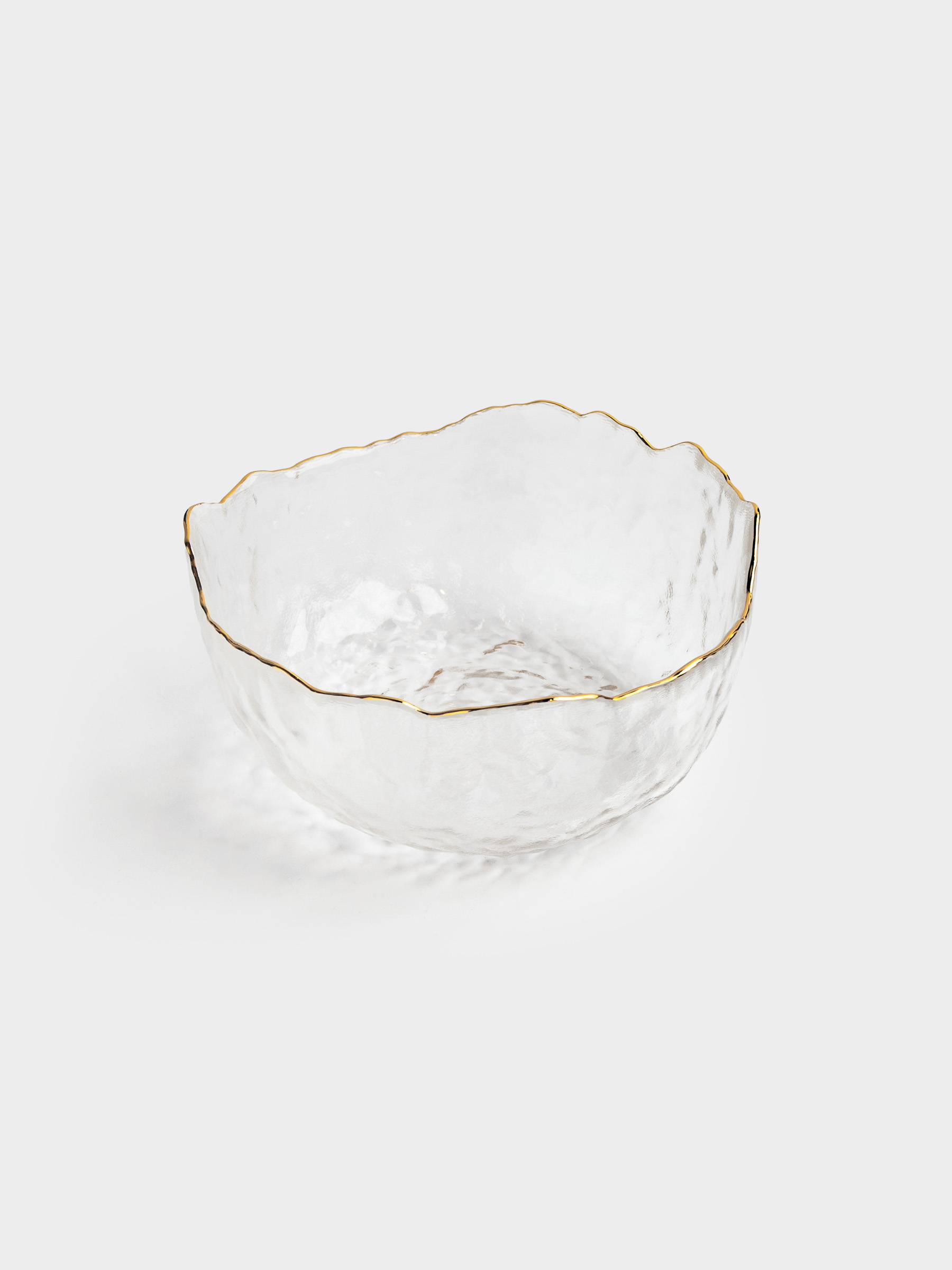 Bowl, 13x6 cm, glass, with golden edging, Nautilus gold, image-2