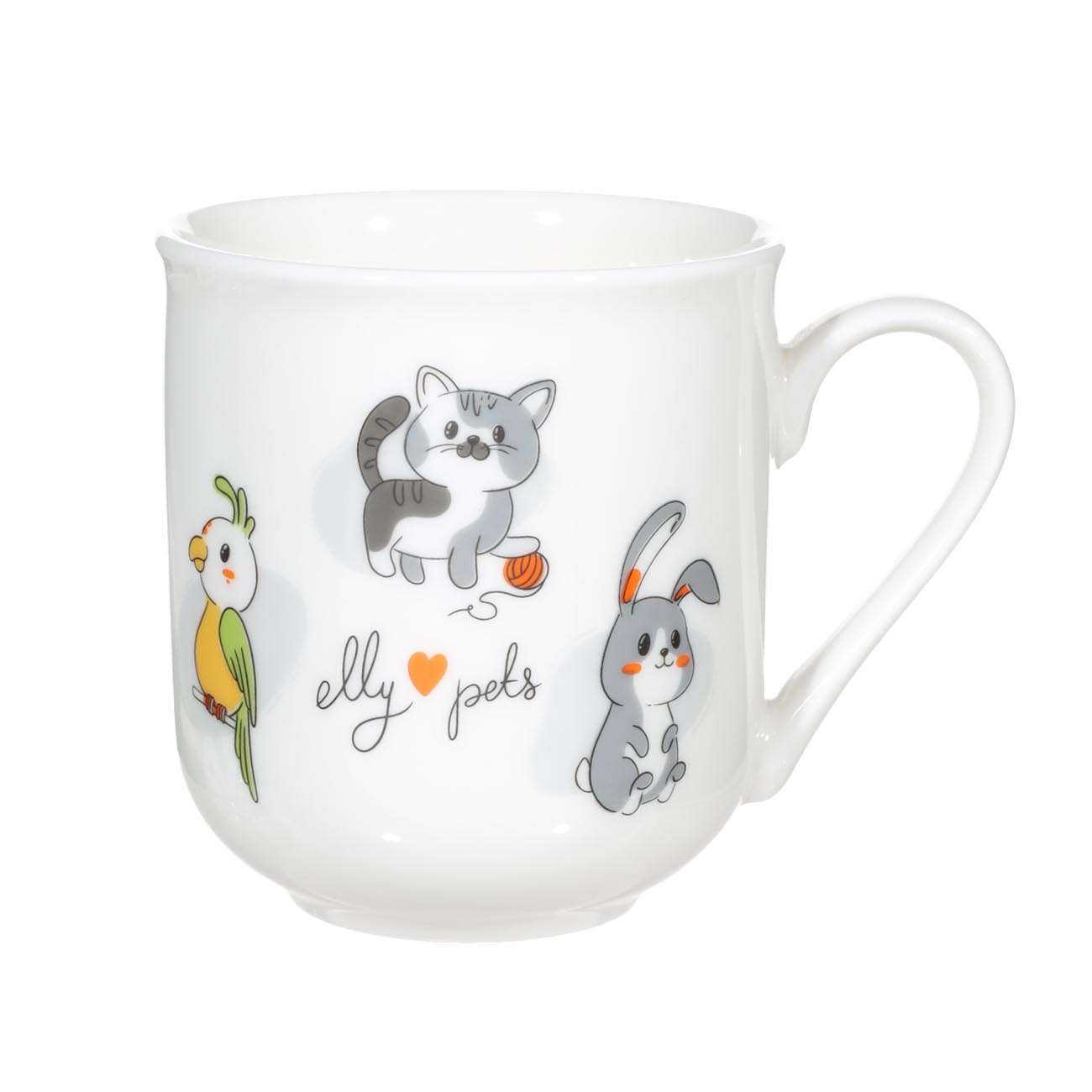 Children's tableware set, 3 items, porcelain N, white, My pets, Little pet, image-3