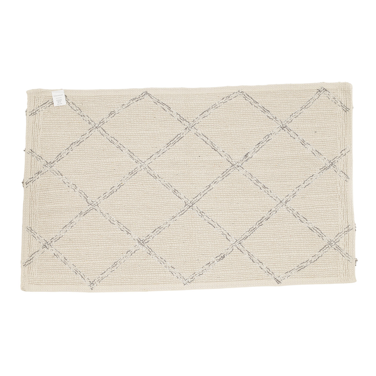 Mat, 50x80 cm, cotton, beige, Rhombus, Rhombic, image-1