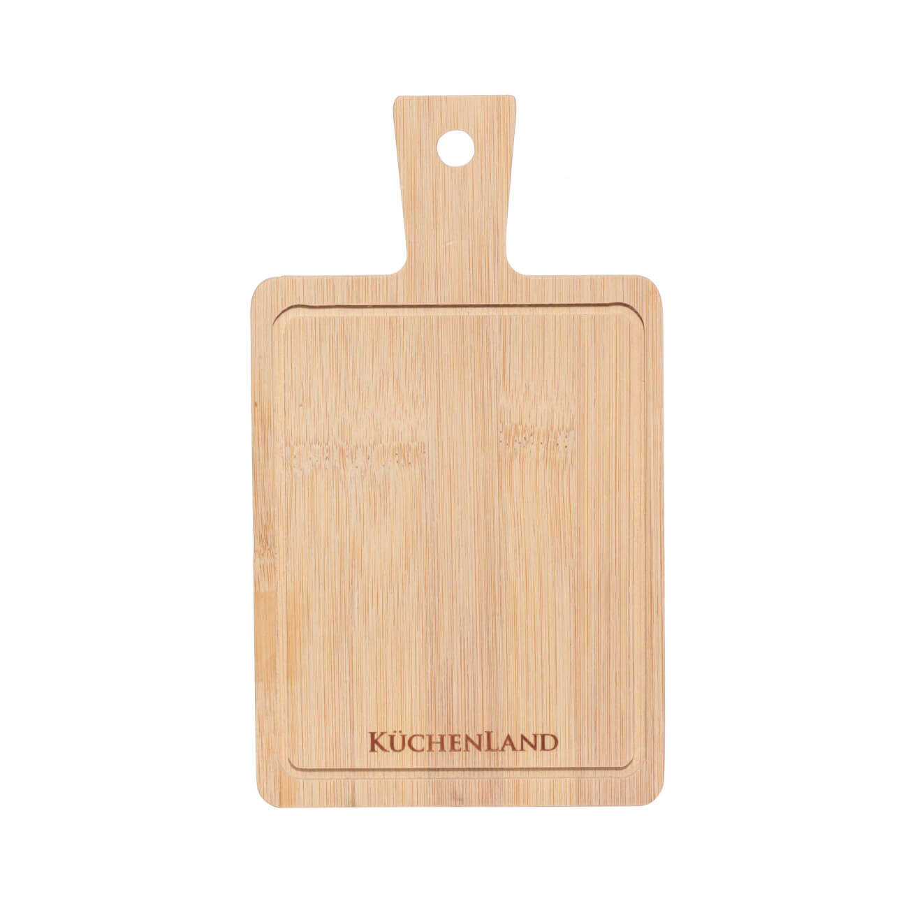 Hot plate, 19x11 cm, with handle, bamboo, rectangular, BBQ