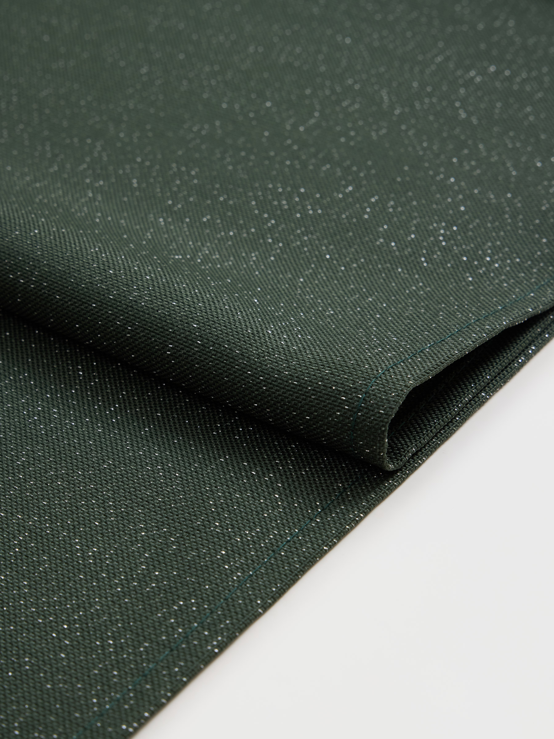 Table runner, 40x160 cm, polyester, dark green, Green speckled, image-1