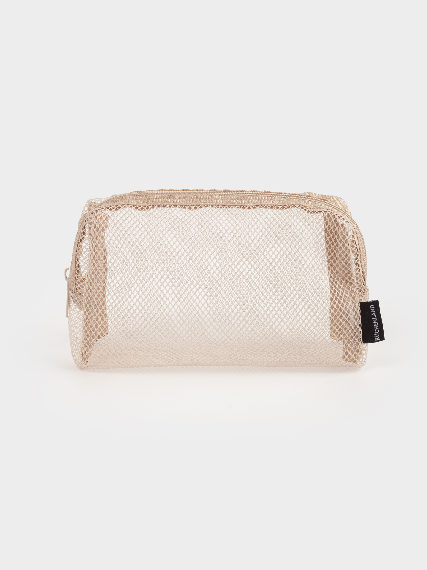 Cosmetic bag, 18x12 cm, polyester, beige, Mesh, Easy Travel, image-0