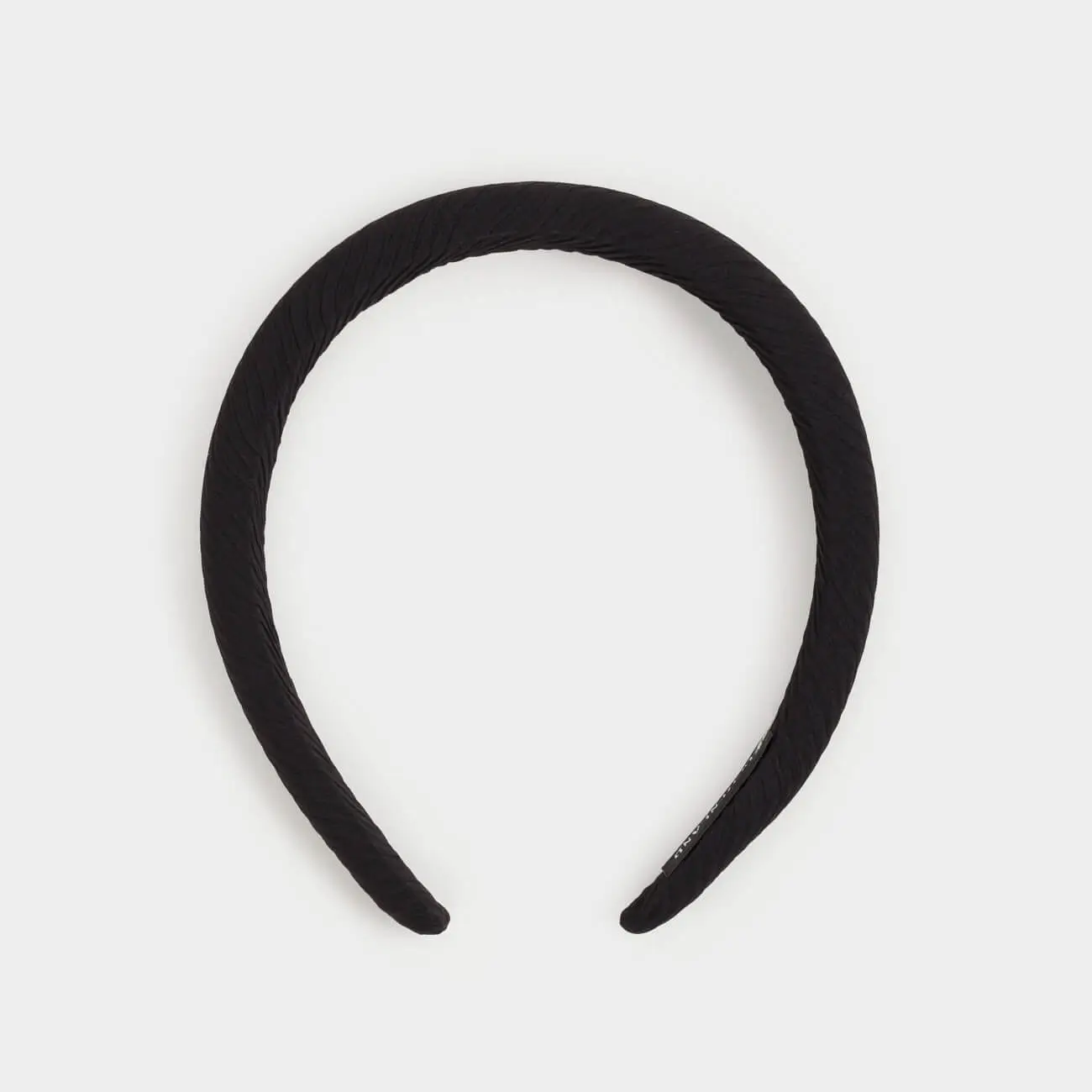 Hair band, 14x16 cm, Polyester / plastic, Black, Lines, Basic