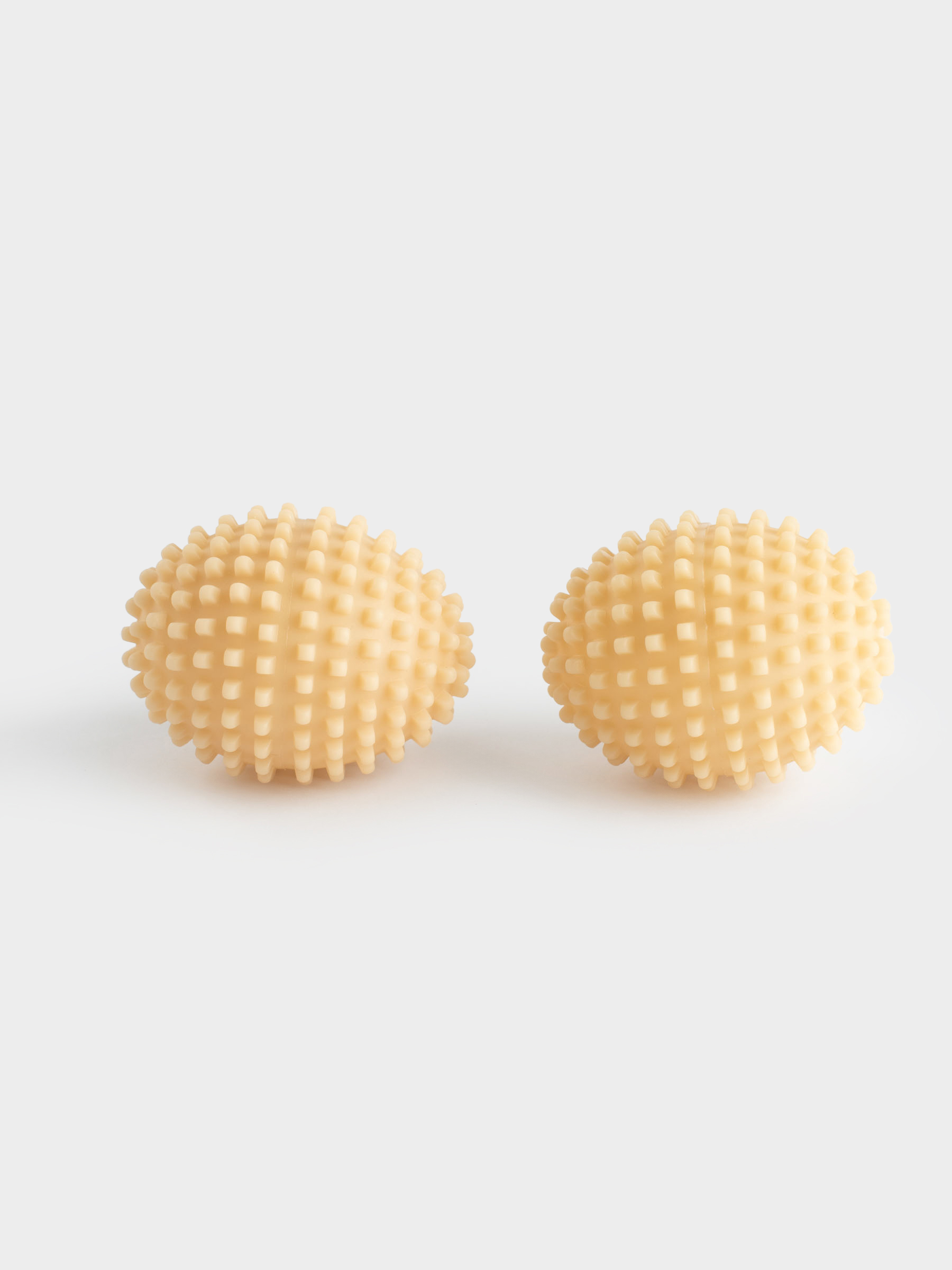 Washing ball, 8 cm, 2 pcs, PVC, beige, Oval, Washing ball, image-1