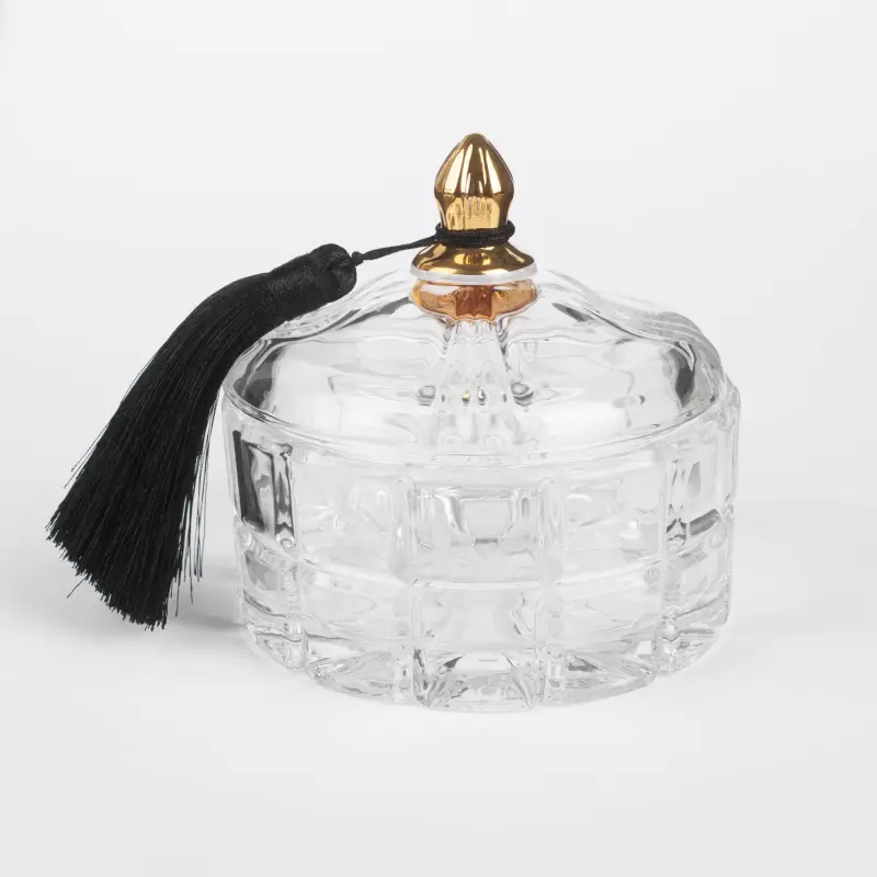 Storage container, 10x10 cm, 240 ml, with brush, glass R / viscose, Zero ,image-0