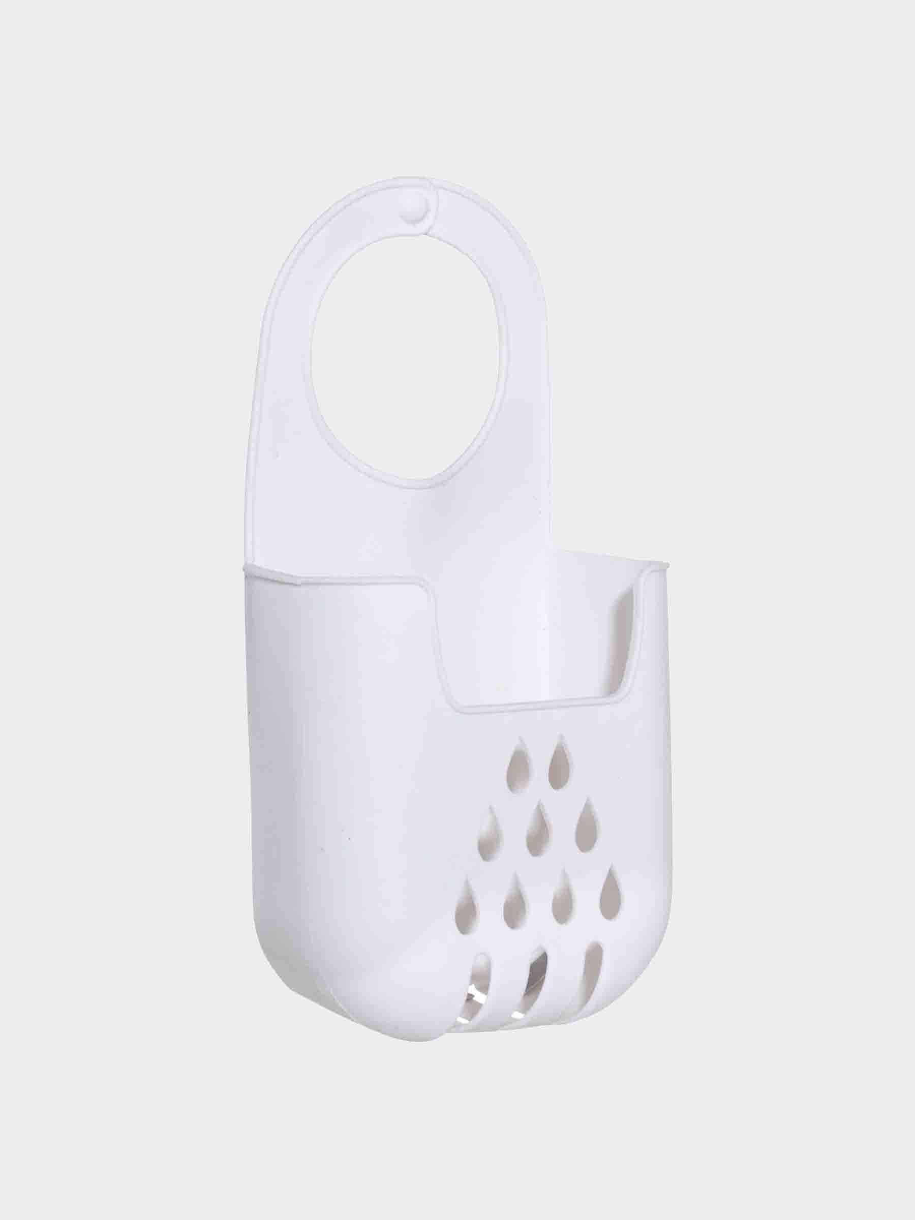 Kitchen sponge holder, 18x9 cm, Hanging, Rubber, White, Drops, Keeping, image-1