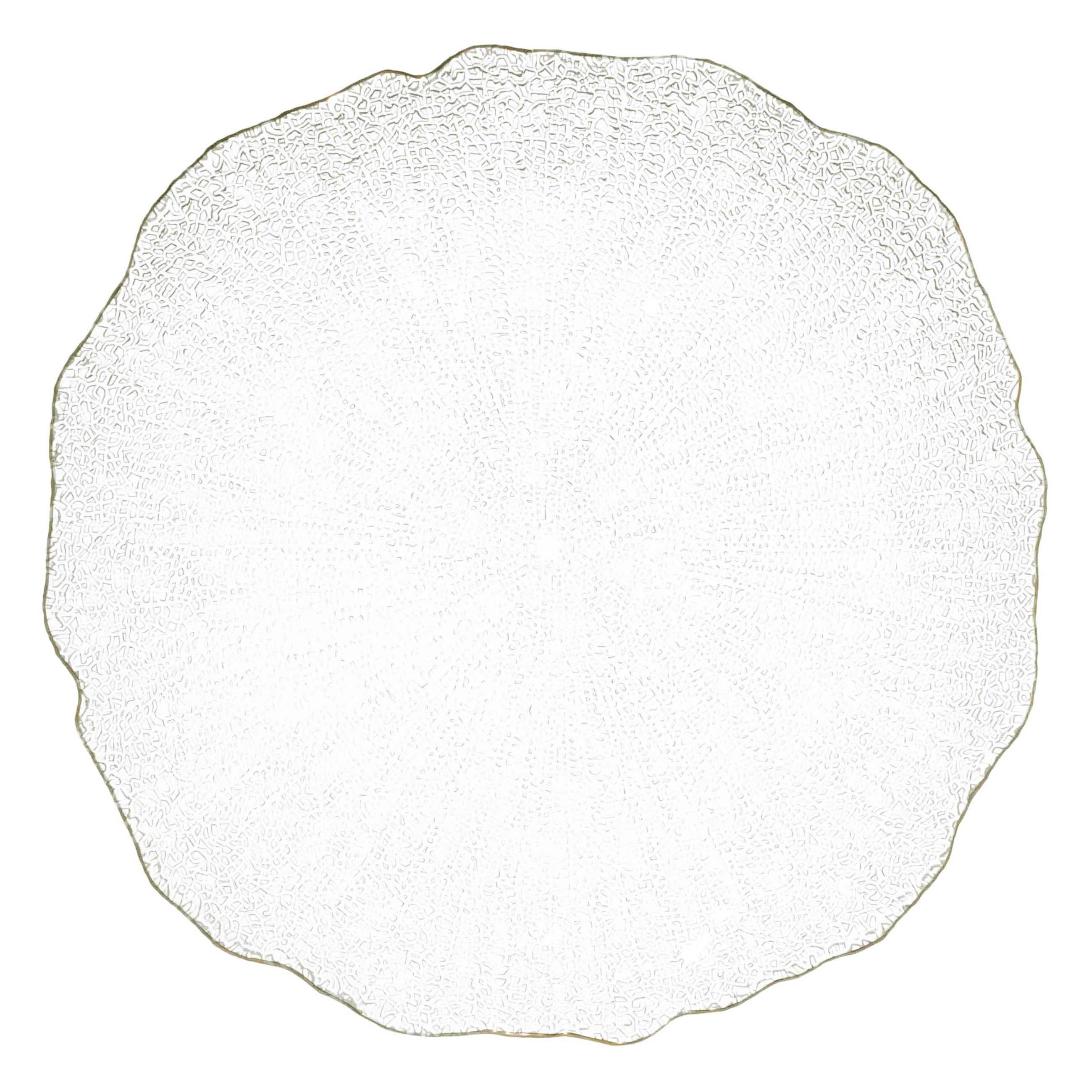 Dish, 33 cm, glass, with golden edging, Berg