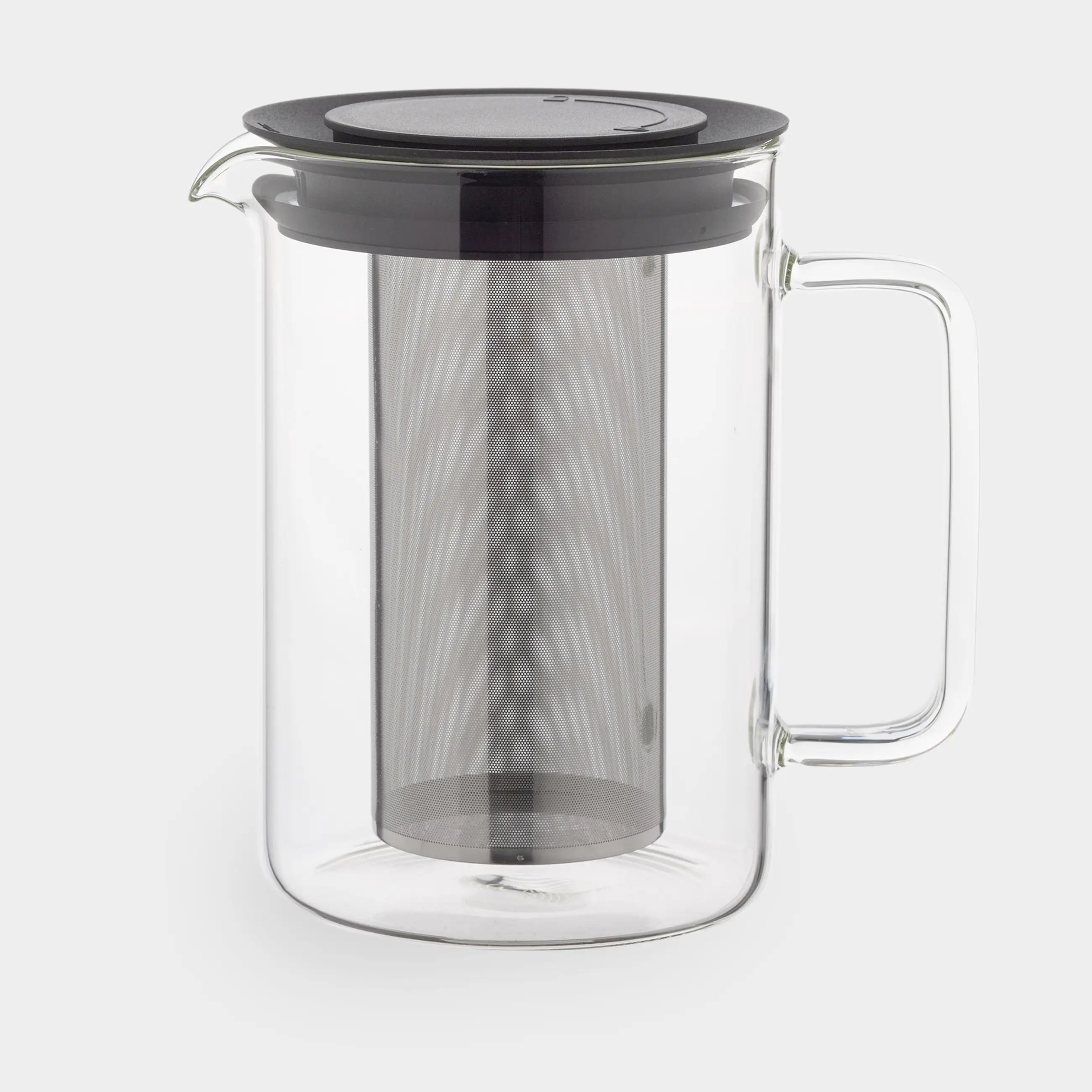 Teapot, 1.6 l, glass B / steel / plastic, Comfort