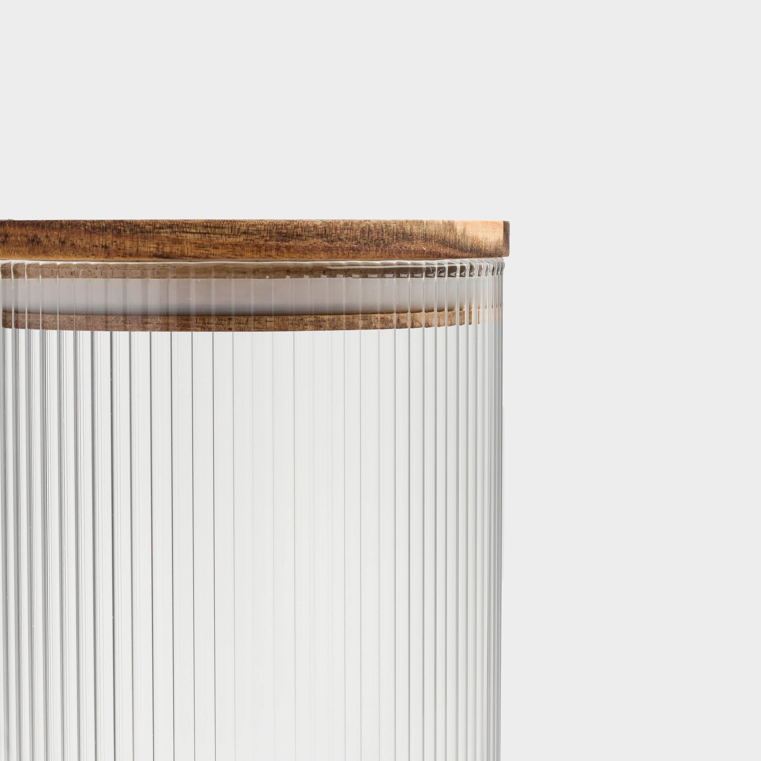 Can for bulk products, 1,7 l, glass B / wood, Ravi wood, image-1