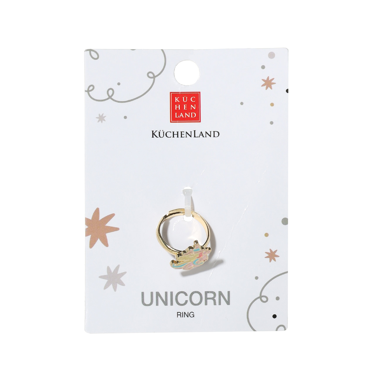 Ring, Single Size, Baby, Metal, Golden, Unicorn, Unicorn, image-1