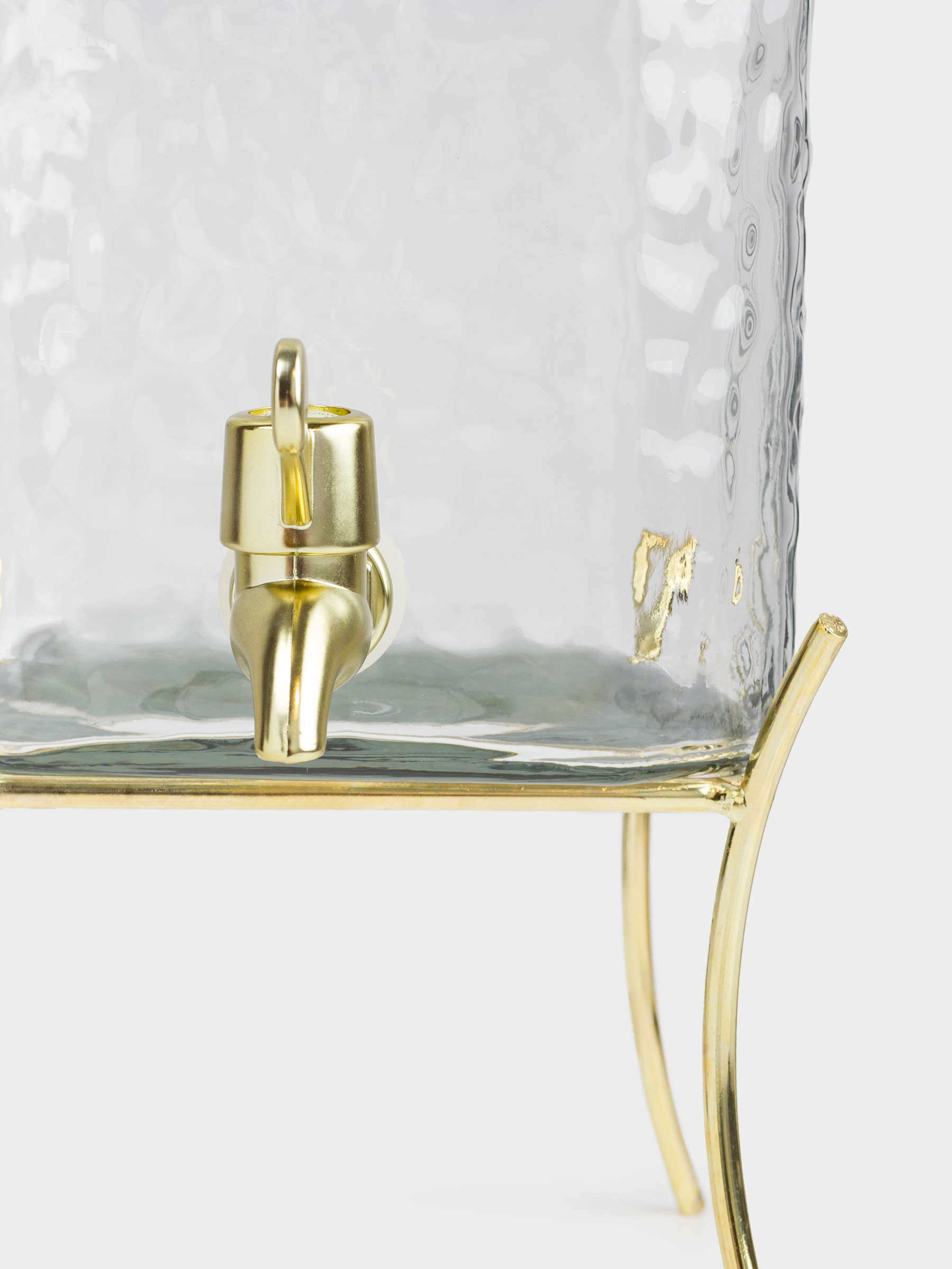 Beverage dispenser, 3,2 l, on stand, glass R / metal, golden, Loft gold, image-3
