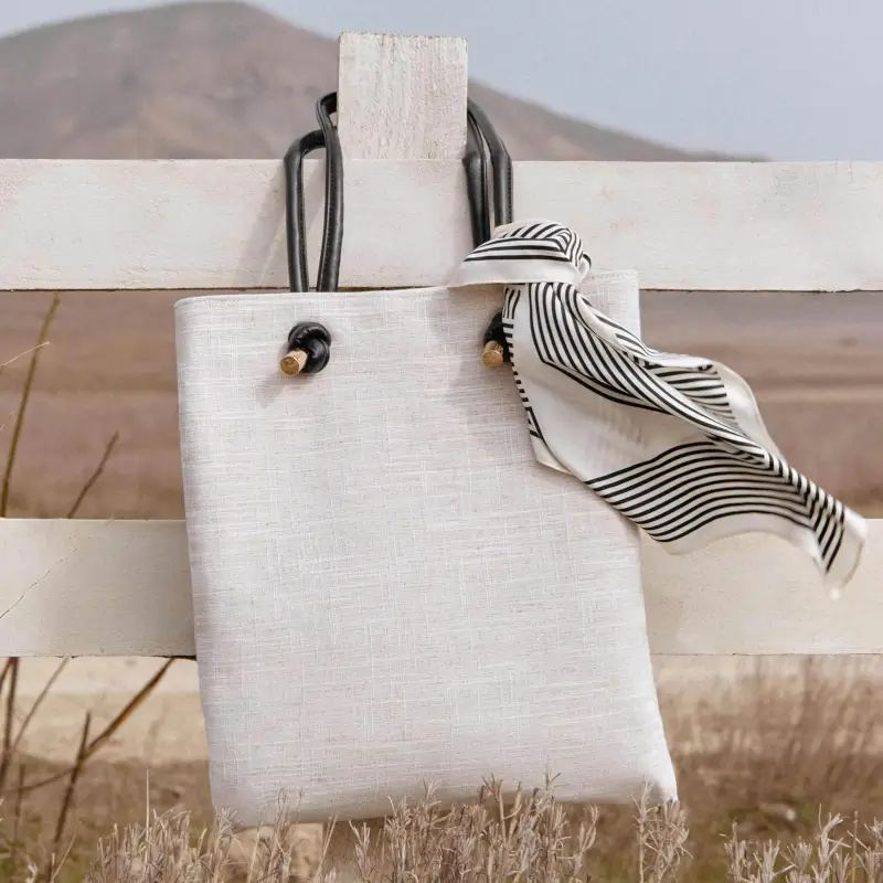 Shopper, 35x38 cm, magnetic lock, canvas, beige, Solo ,image-0