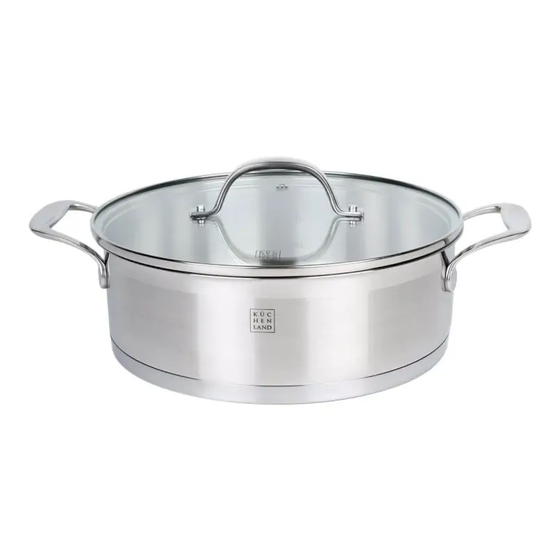 Saucepan, 24 cm, 3,5 l, with short handles and lid, Silver Stone