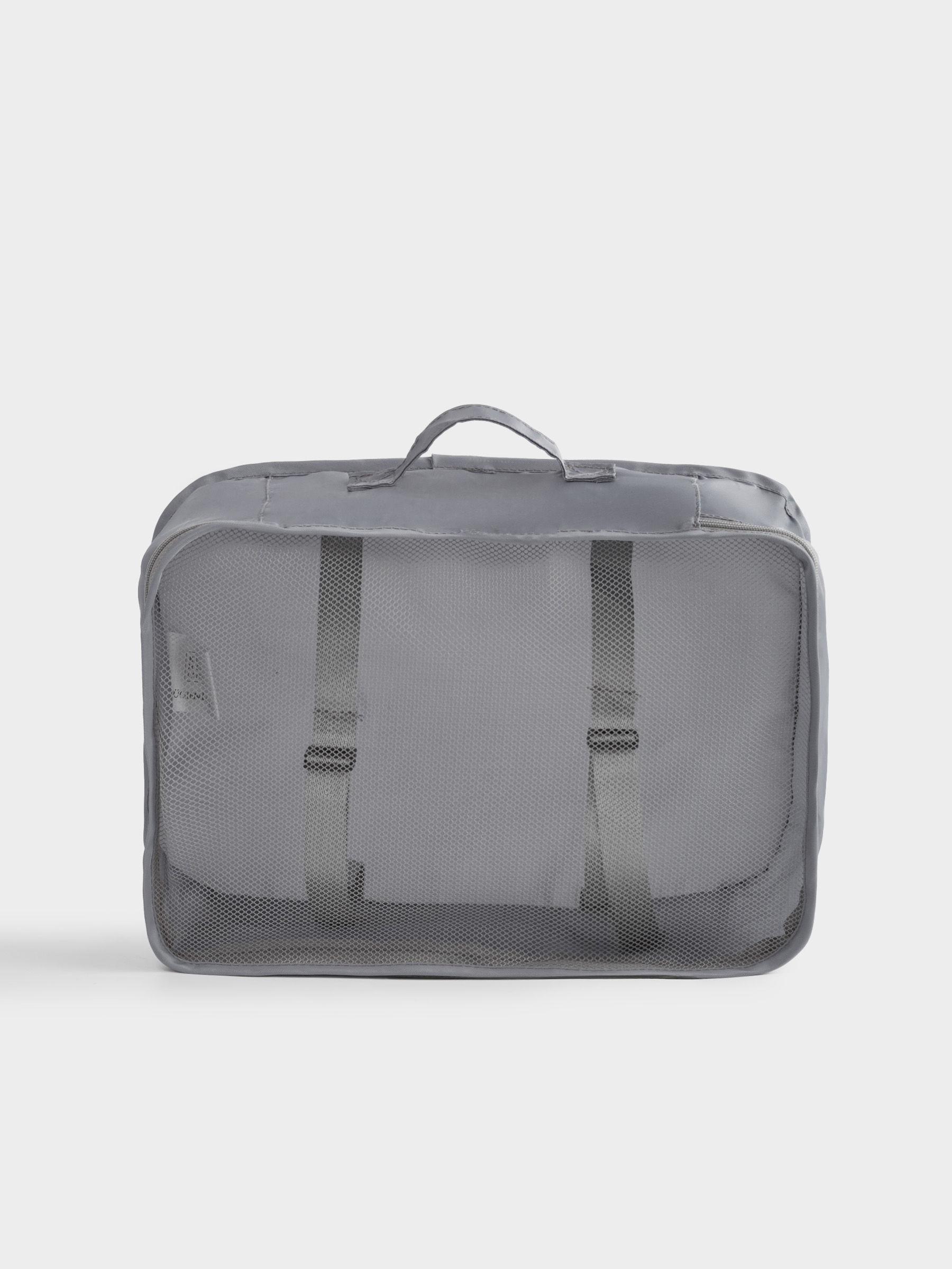 Clothing organizer, 34x28x11 cm, M, with straps, twill, grey, Travel comfort, image-0