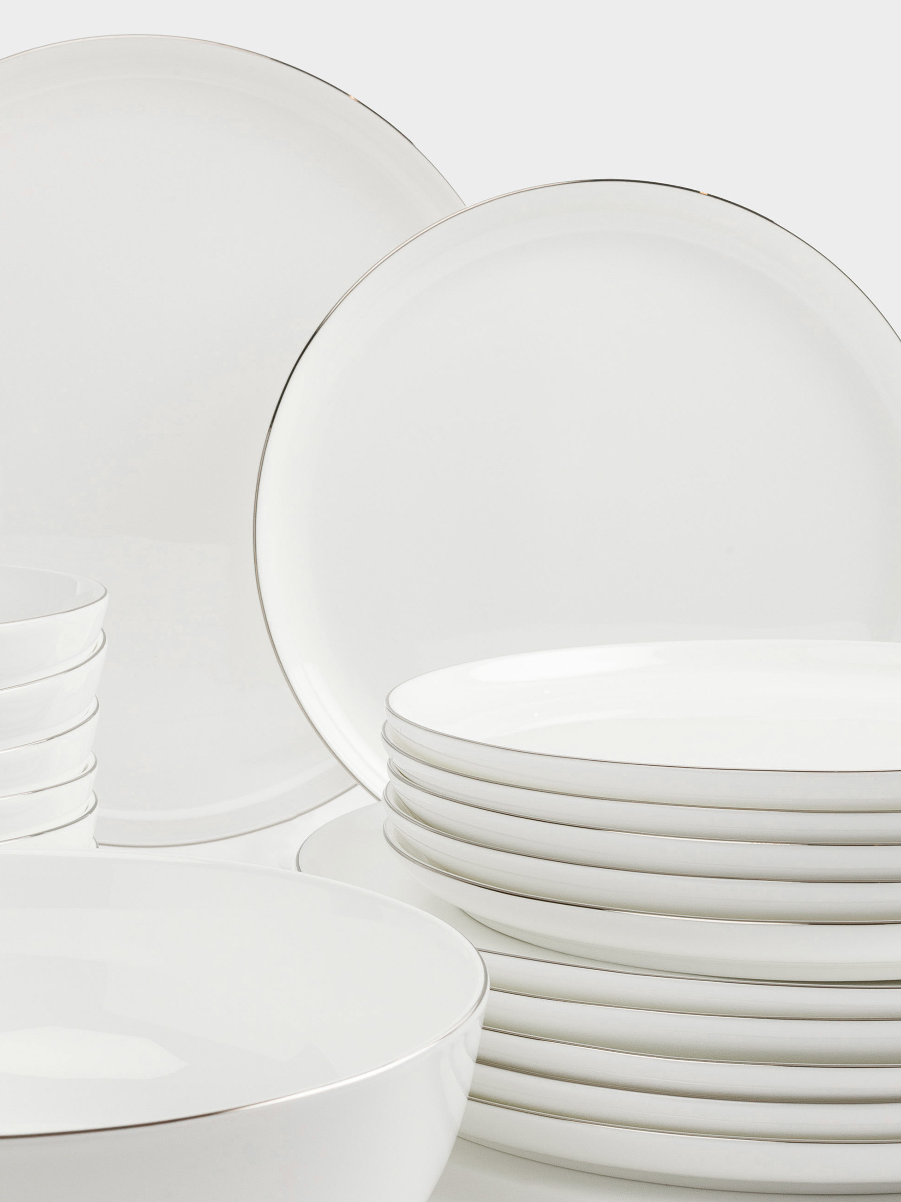 Dining set, 6 pers, 19 pr, porcelain F, Antarctica, image-1