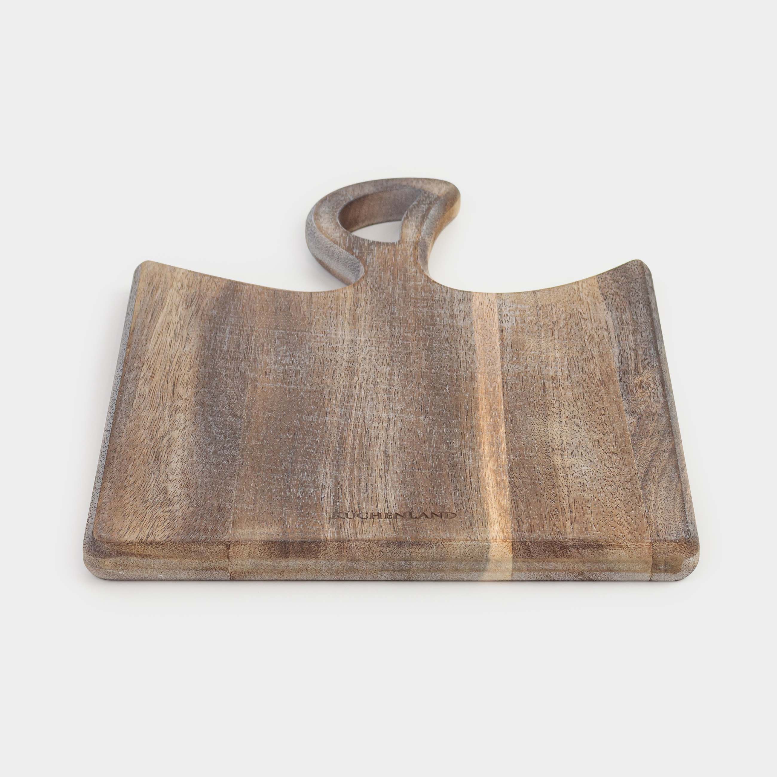 Cutting board, 30x20 cm, with handle, wood, Noble tree