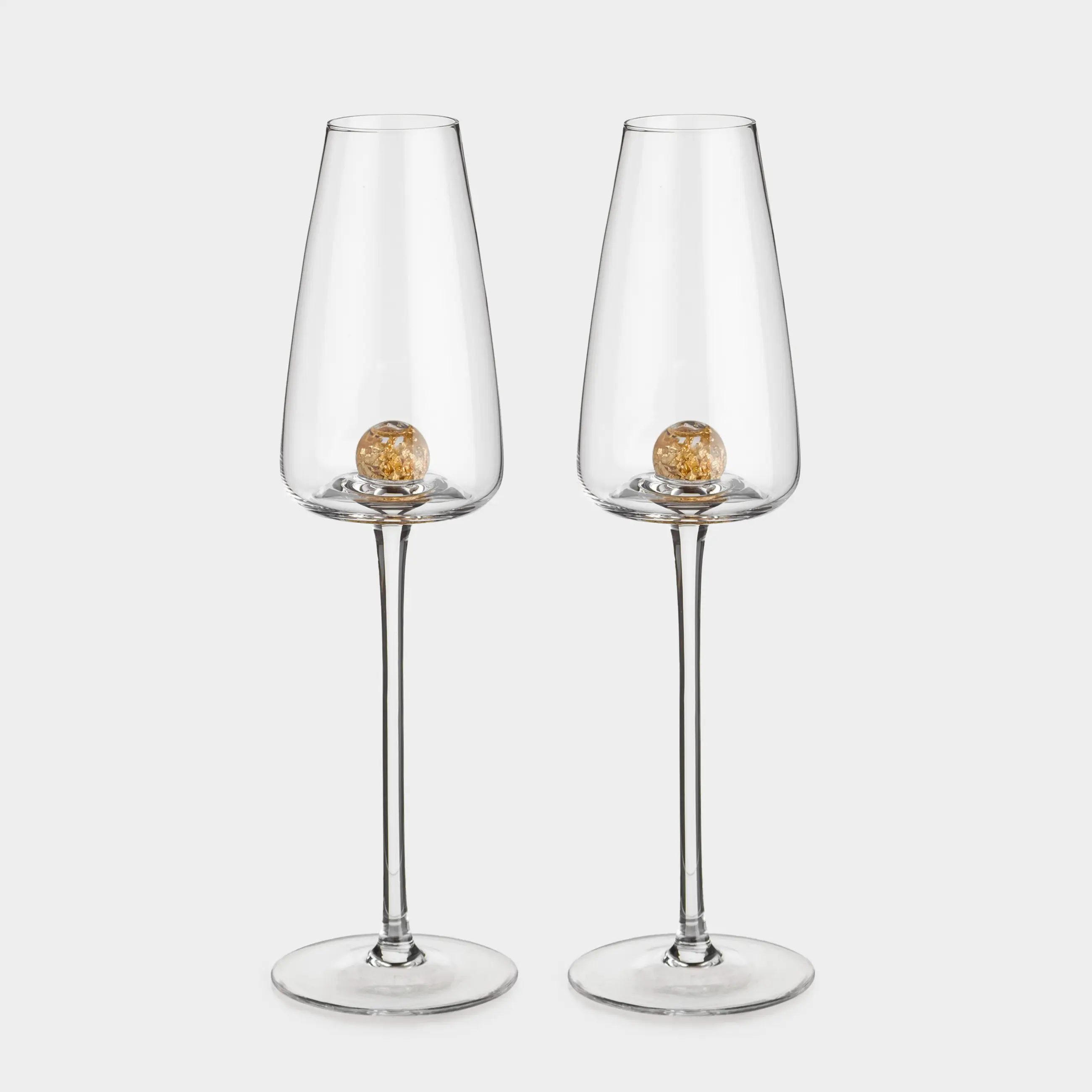 Drinking glass, 270 ml, 2 pcs, Crystal glass, Amber ball, Sorento