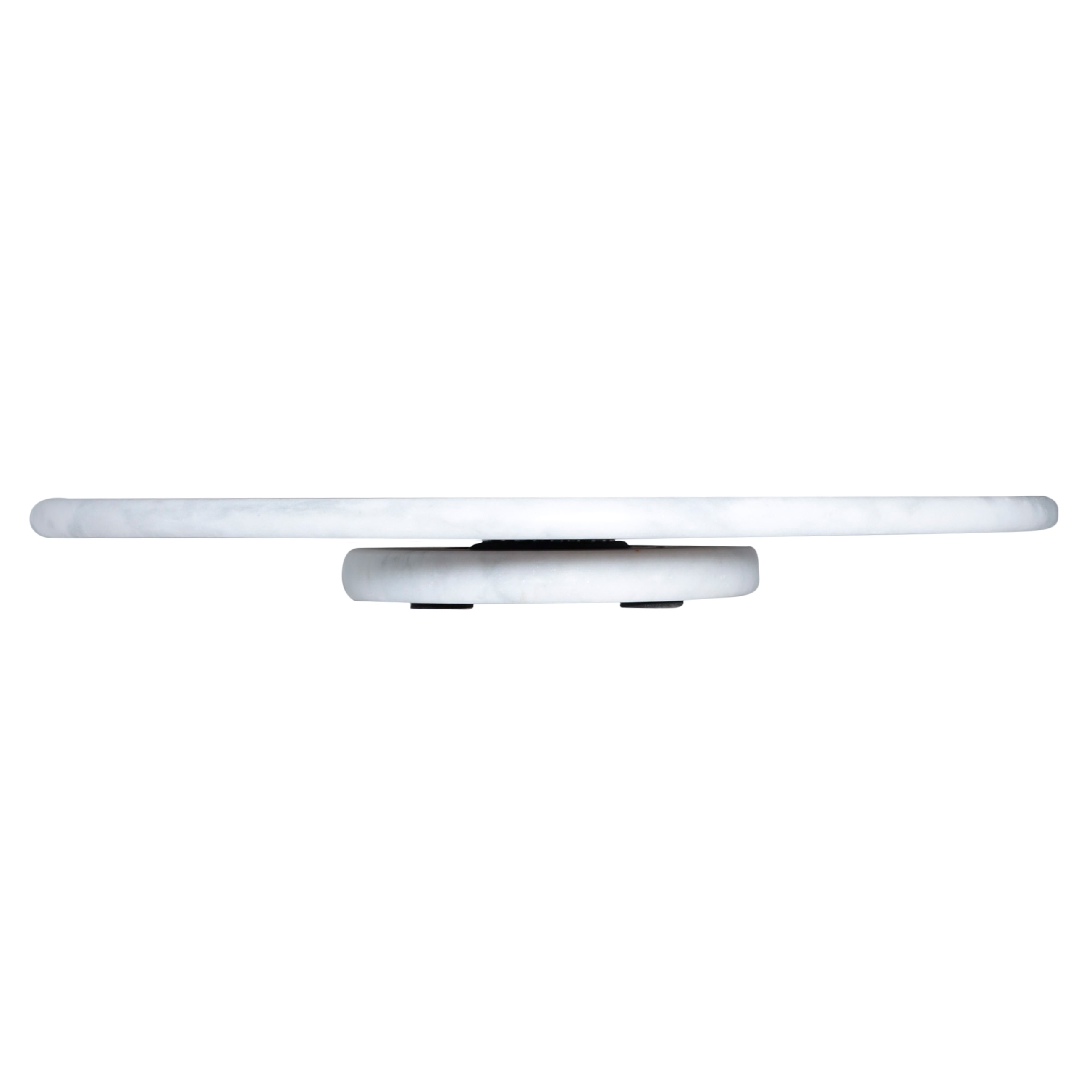 Serving dish, 30 cm, rotating, marble, white, Marble, image-1