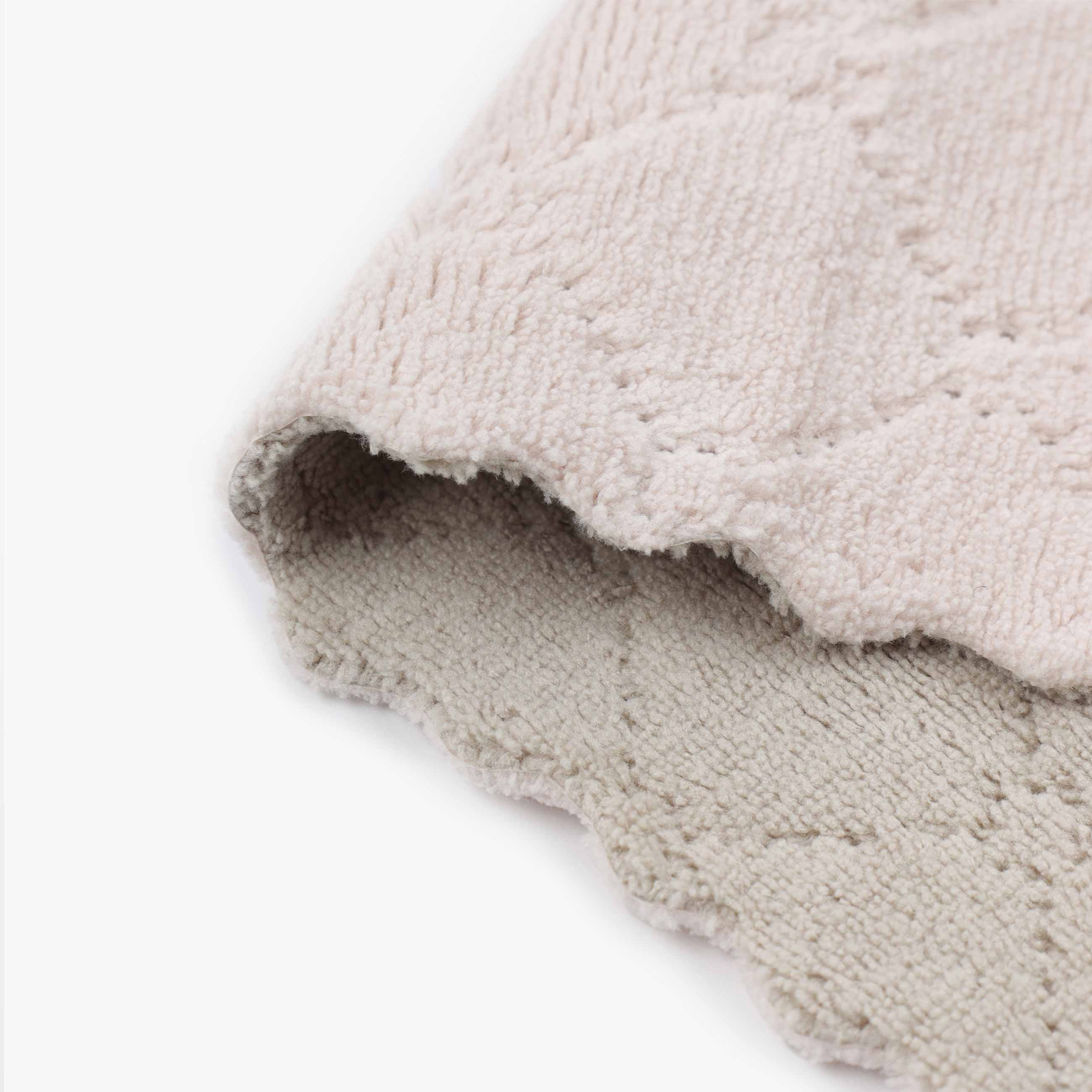 Kitchen cloth, 26x17 cm, 2 pcs, microfiber, beige-pink/gray, patterned pile, Clean