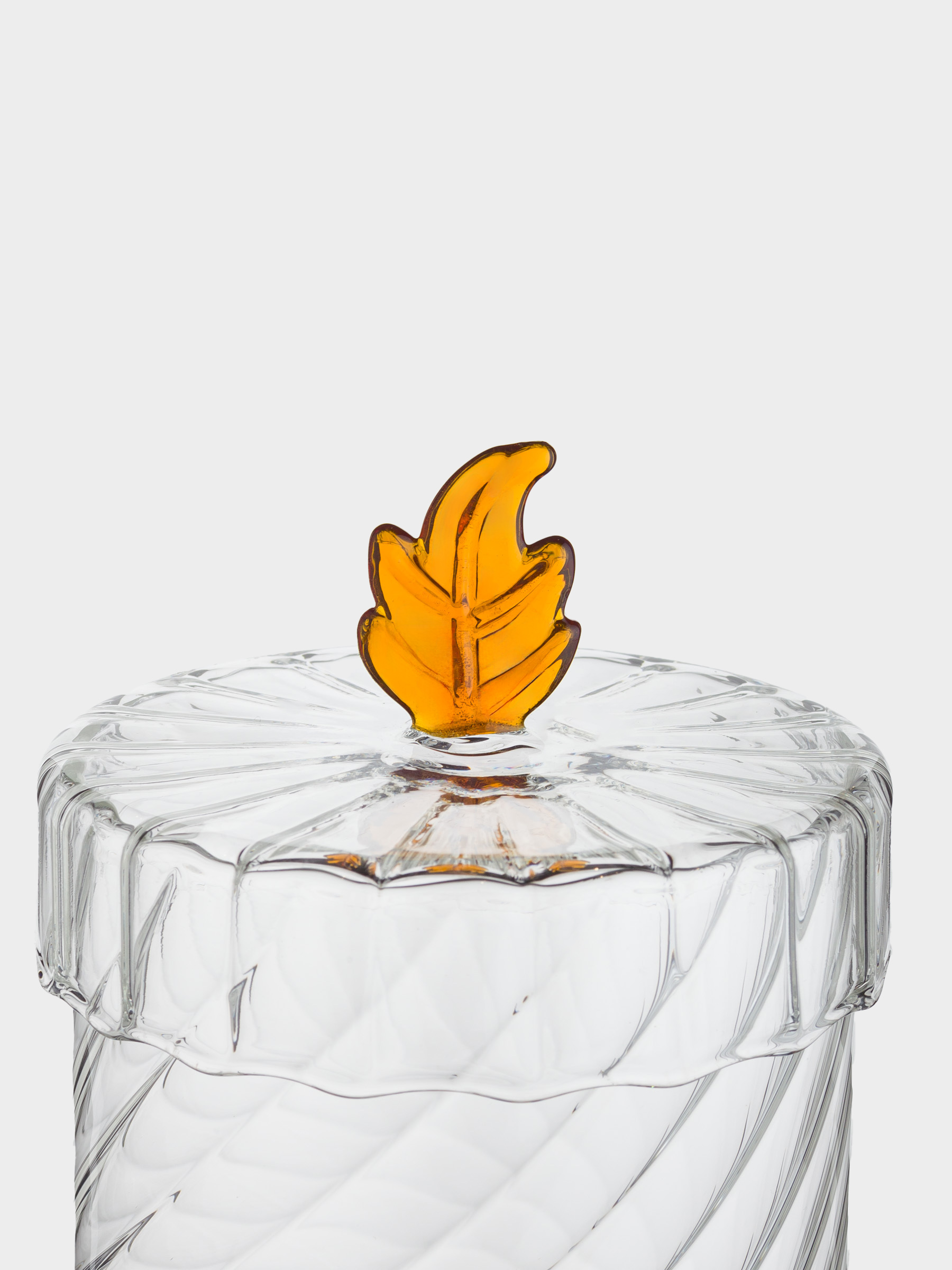 Storage container, 11x13 cm, 800 ml, glass B, Amber leaf, Naiad, image-1