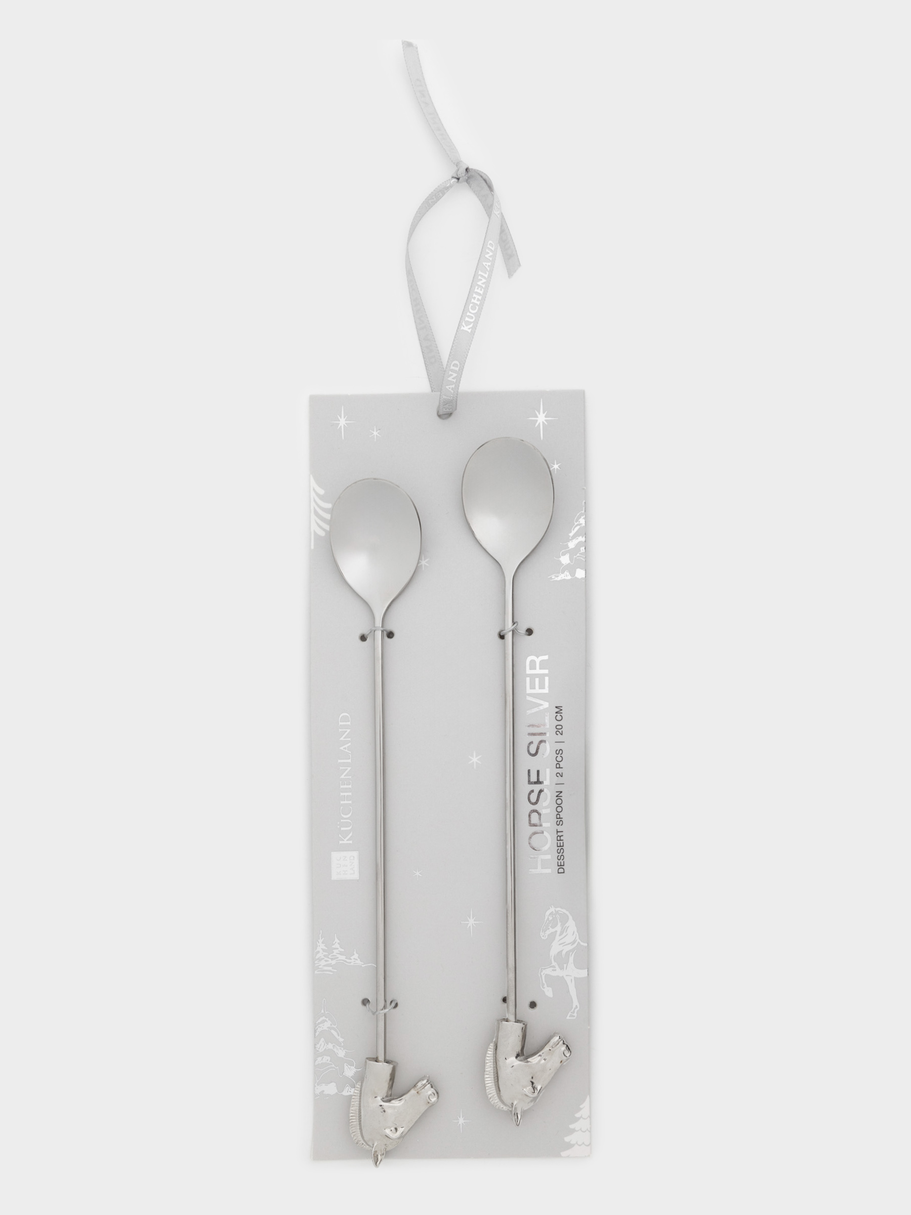 Dessert spoon, 15 cm, 2 pcs, steel, Horse, Horse silver, image-5