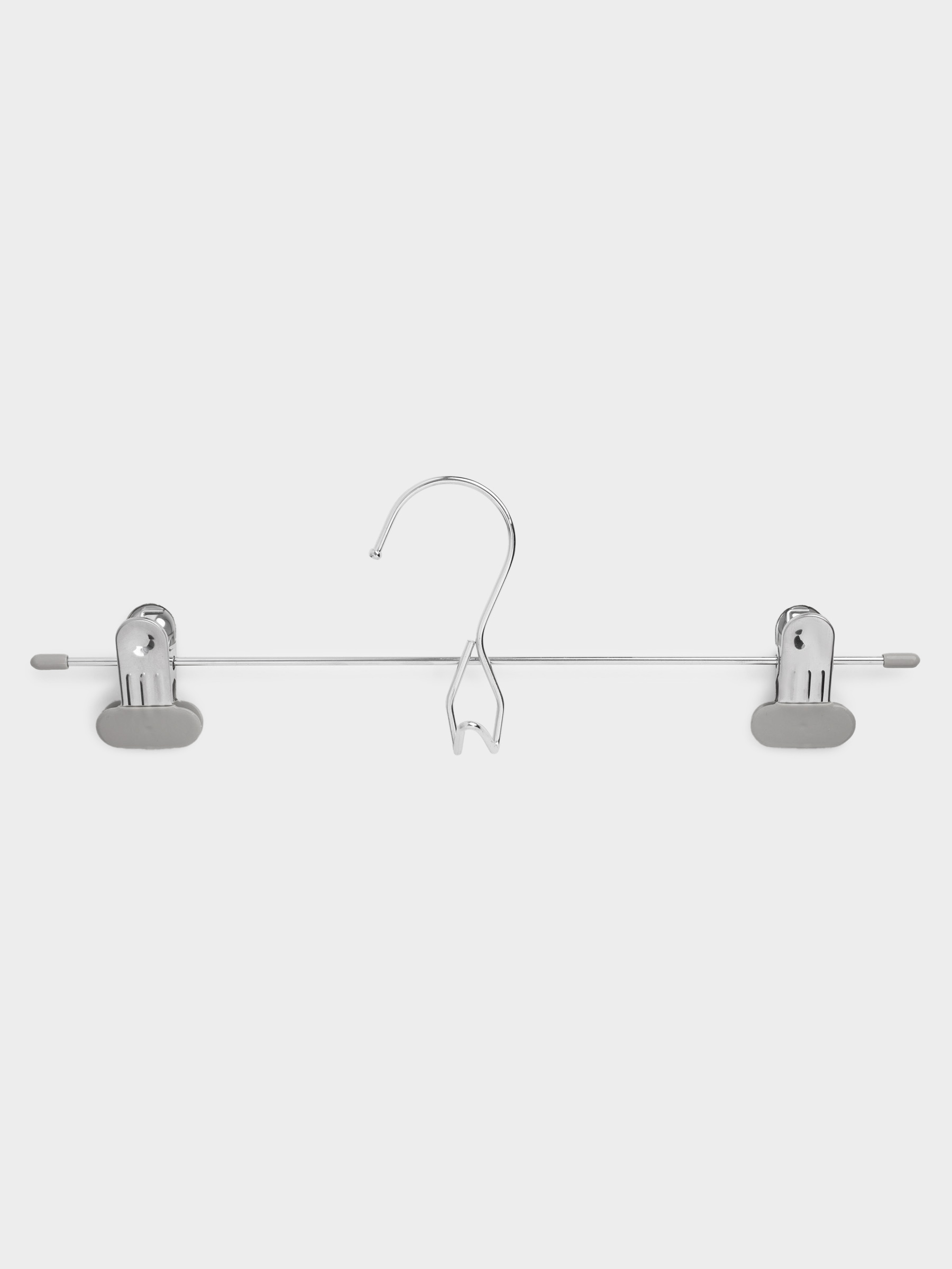 Pant/skirt hanger, 33 cm, 3 pcs, with clips, Coated metal, Grey, Colorful house, image-4