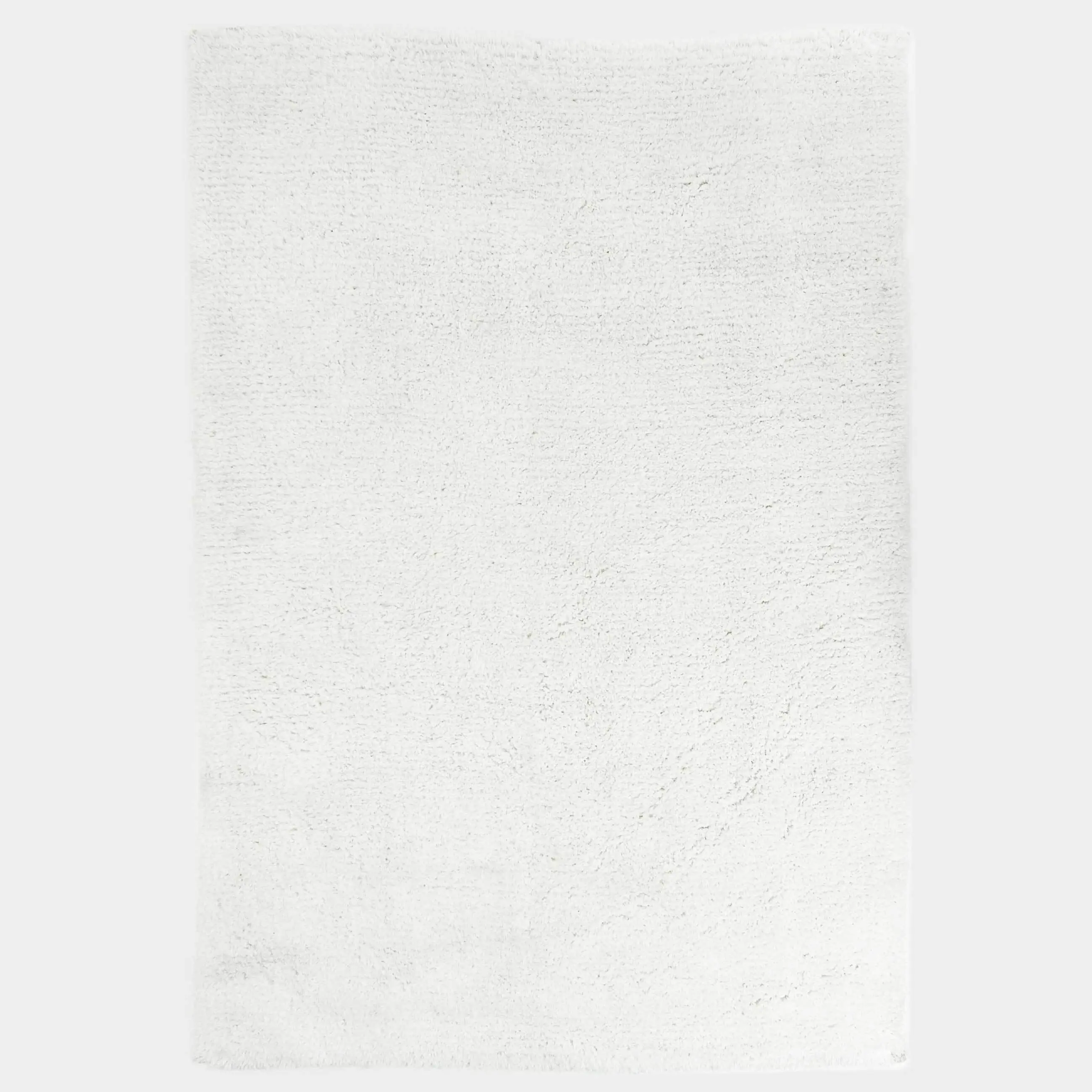 Carpet, 150x210 cm, polyester / cotton, milk, Fluffy pile, Monotone