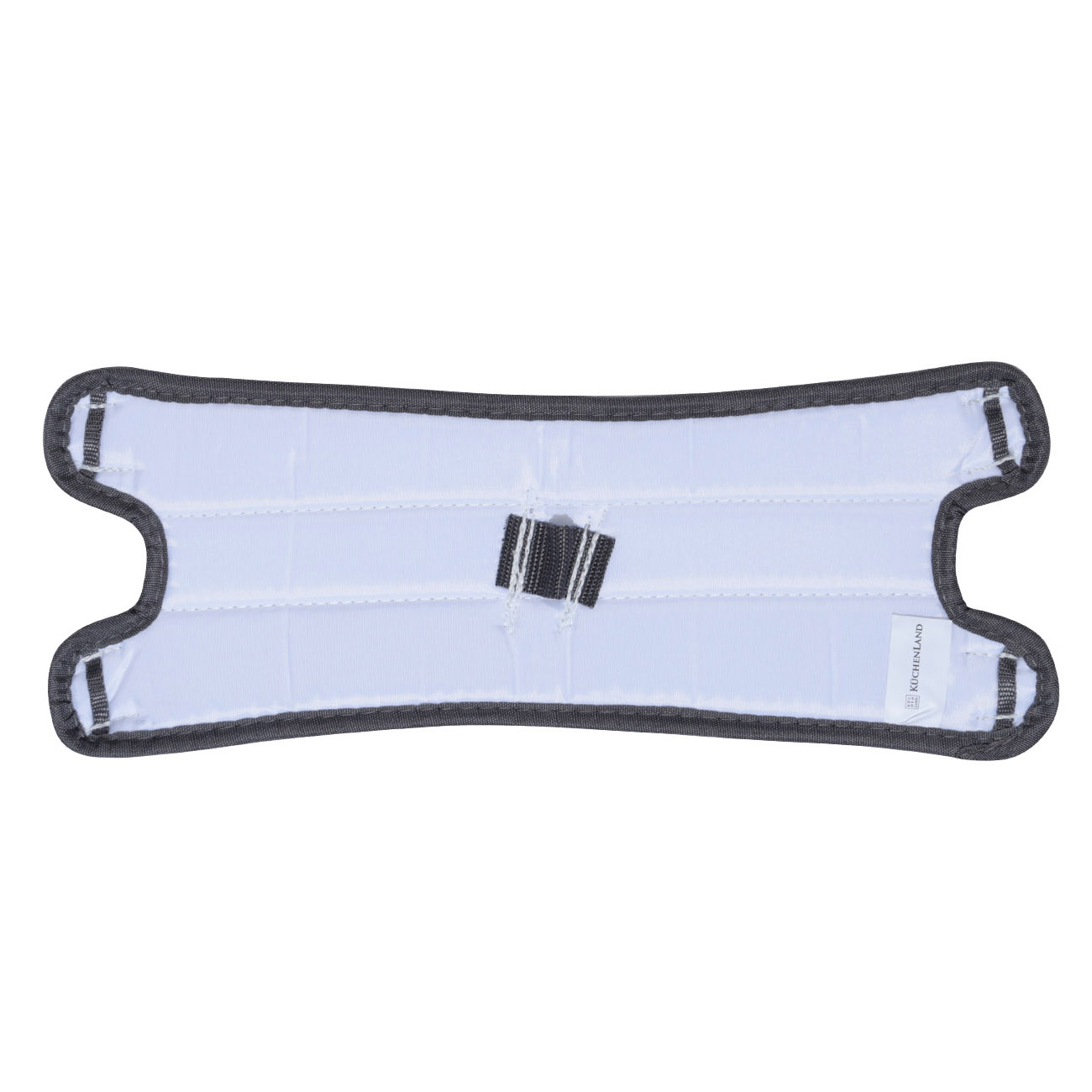 Mop with bucket, wringing and rinsing, curly, white-gray, Mop