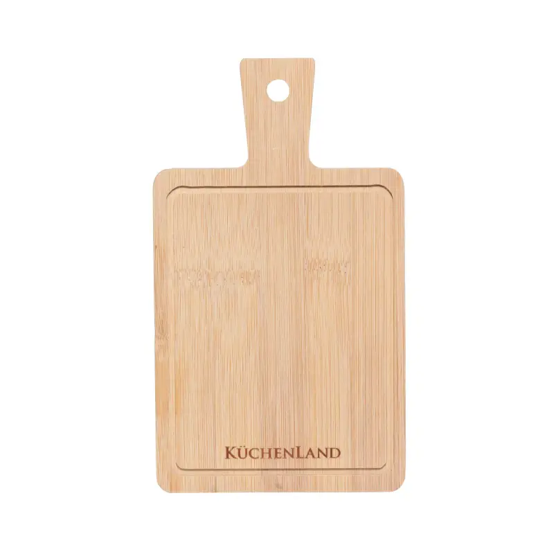 Hot plate, 19x11 cm, with handle, bamboo, rectangular, BBQ ,image-0