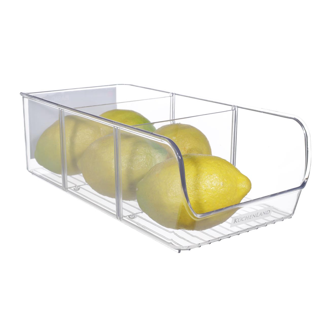 Refrigerator organizer box, 27x14 cm, 3 units, plastic, Basic