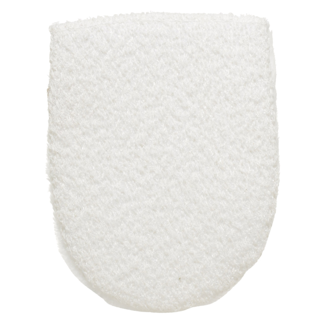 Face wash mitten, 12x9 cm, double-sided, polyester, milk, Unique spa, image-1