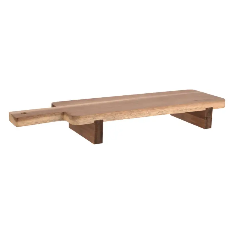 Serving dish, 38x11 cm, with handle, on legs, wood, Noble tree