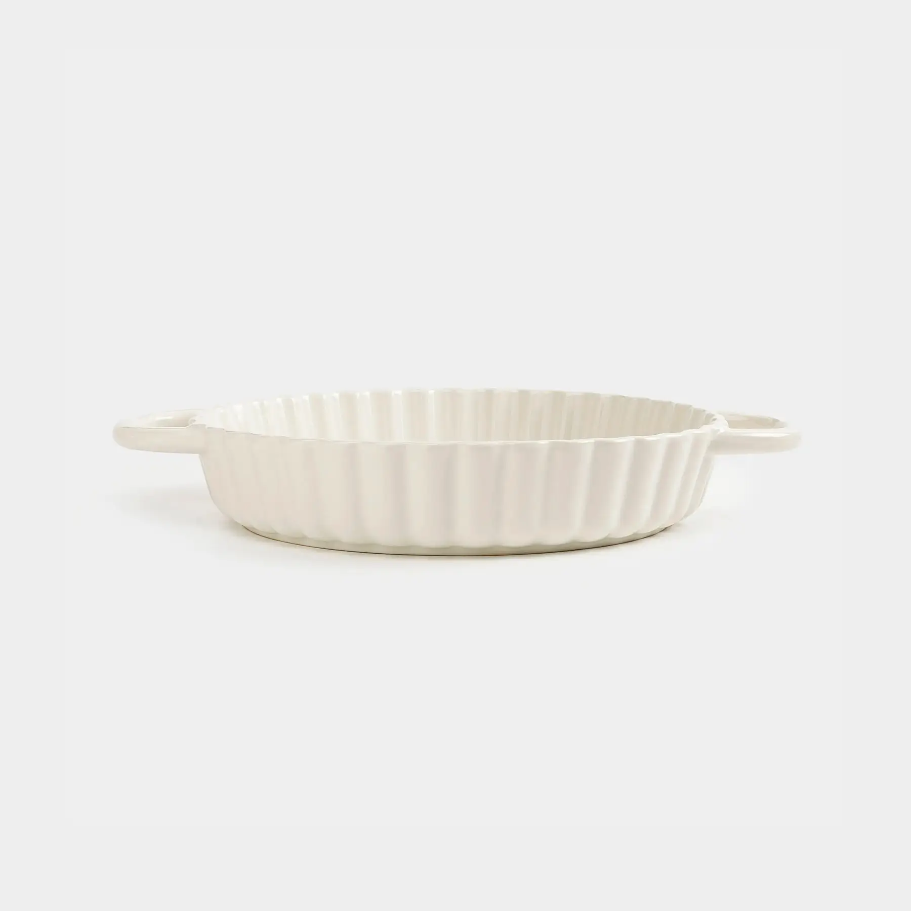 Baking dish, 22 cm, ceramic, round, milky, Cakes ivory