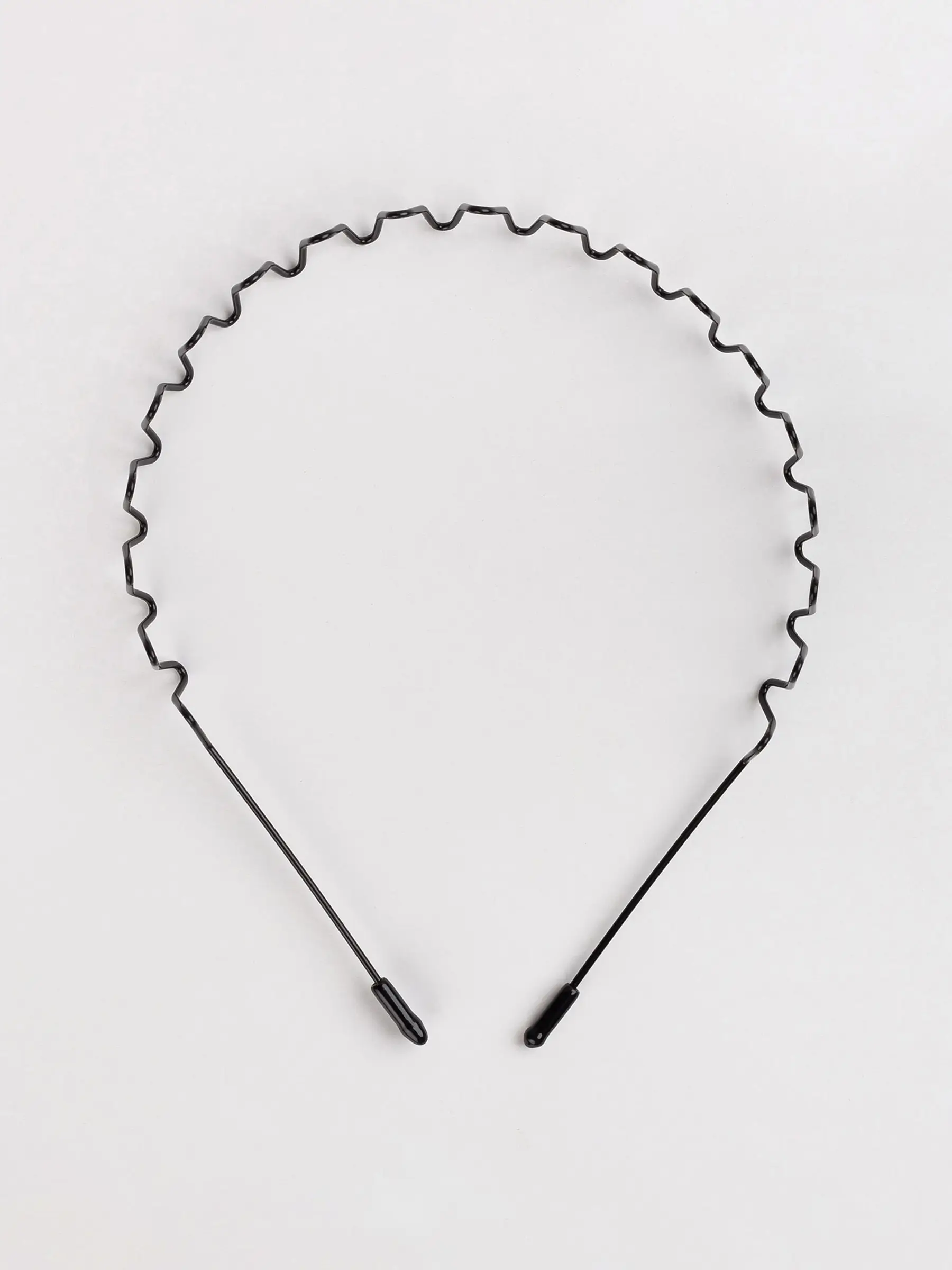 Hair band, 14x16 cm, metal, black, Wave, Fast