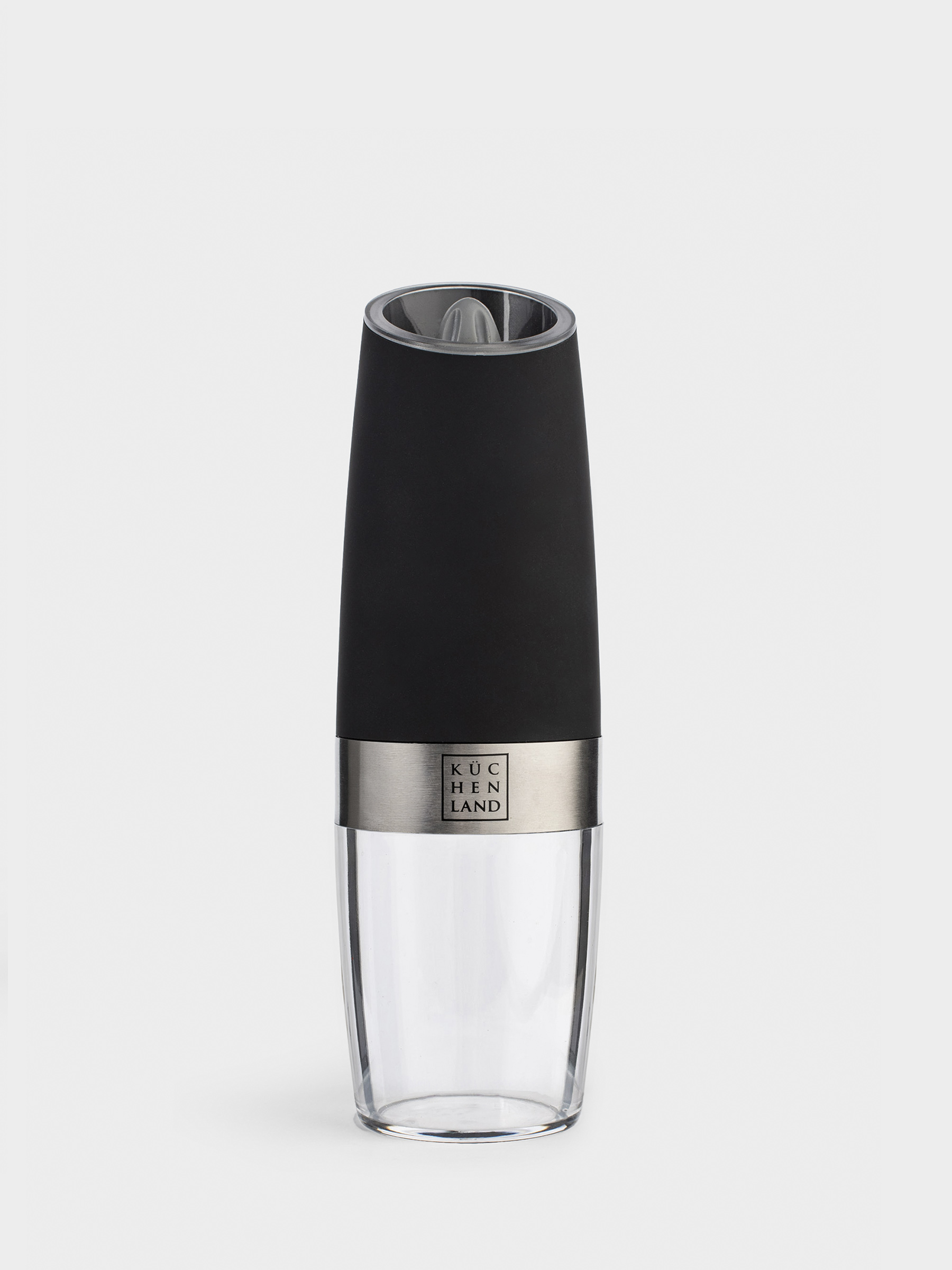 Spice mill, 20 cm, Gravity, Plastic / Acrylic, LED W, Black, Spicy, image-1