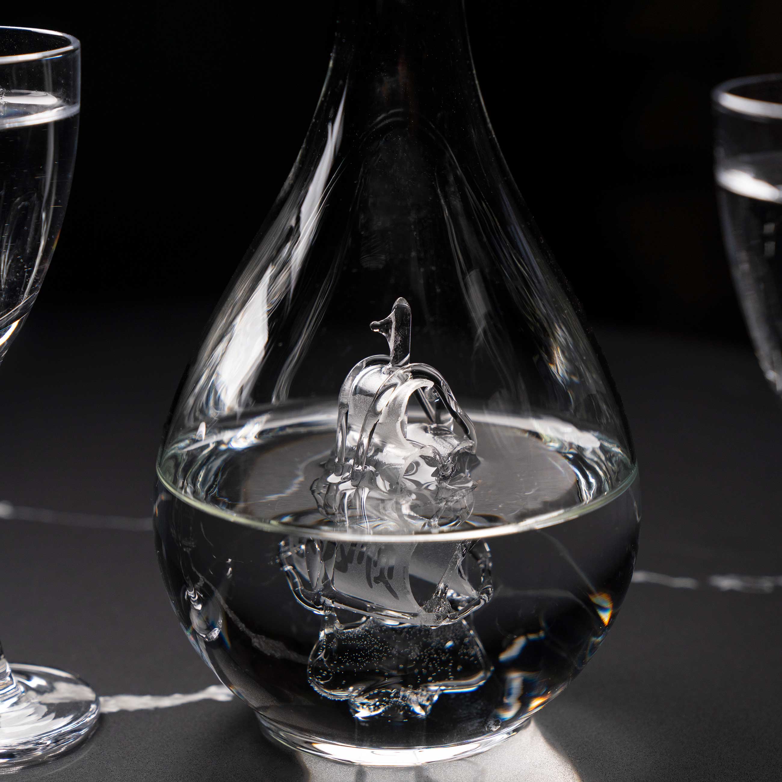 Drink set, 2 pers, 3 items, decanter / Drinking glass, Glass, Ship, Bar, image-7