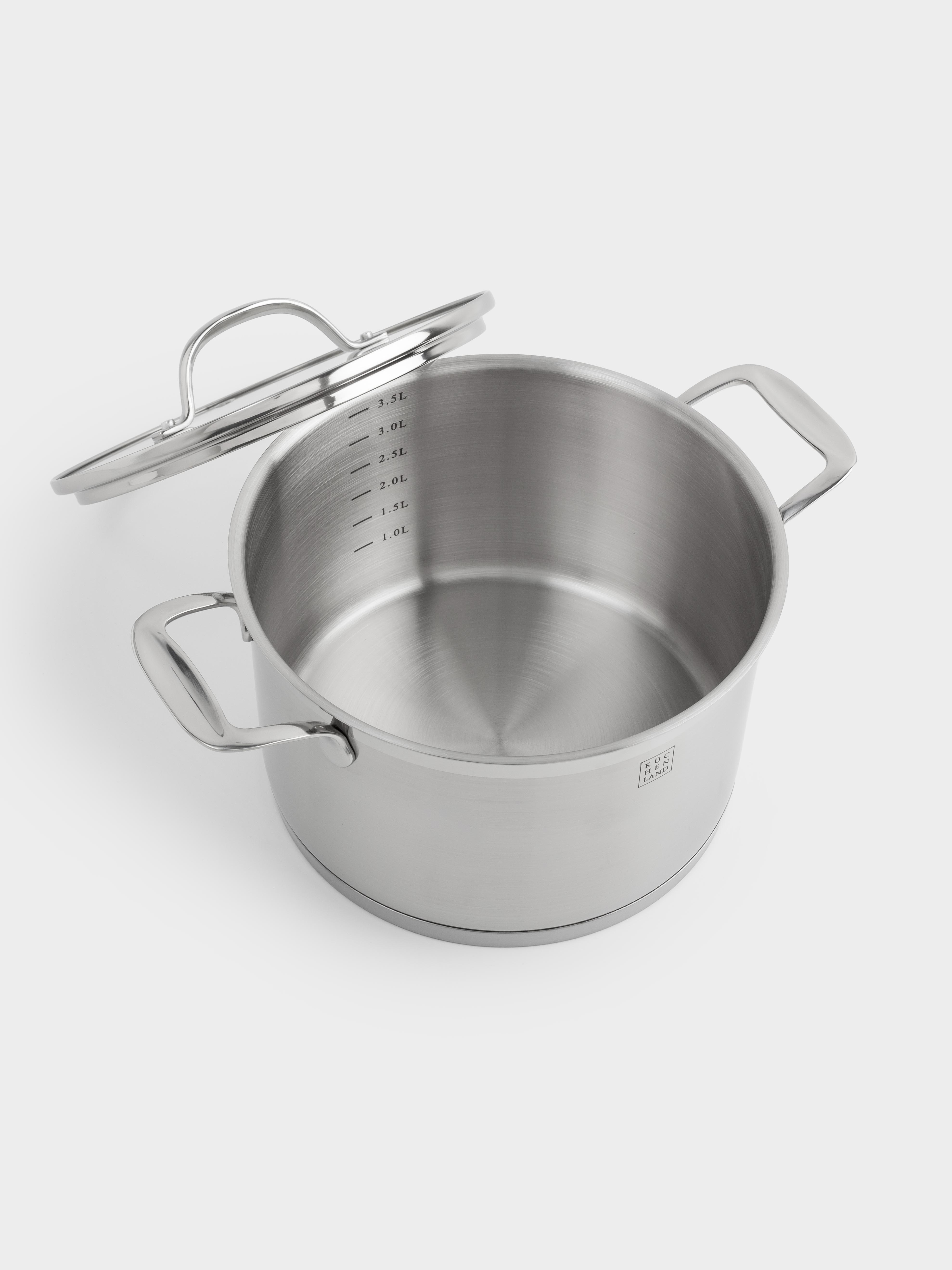 Pot with Lid, 20 cm, 3,8 l, Silver Stone, image-3