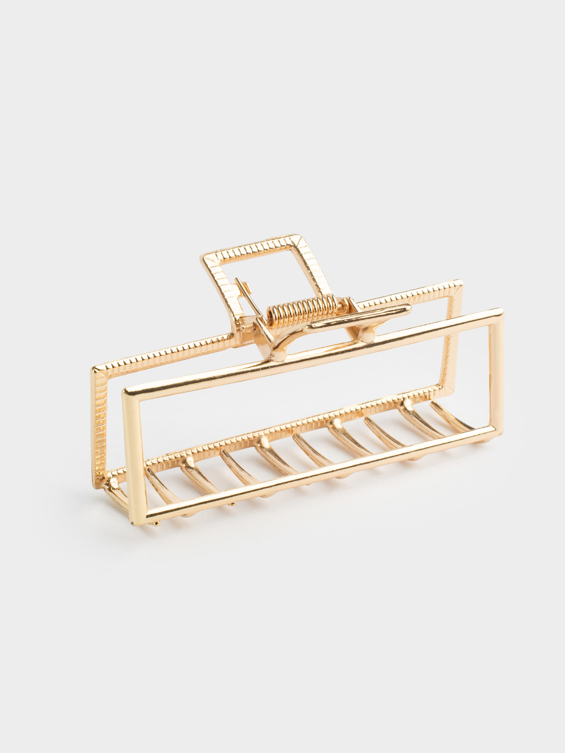 Hair clip, 9 cm, metal, golden, Crab, Fantastic gold, image-0