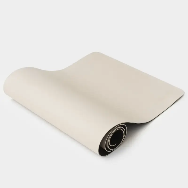 Yoga and fitness mat, 1.8 m, TPE, Black / Beige, Sport ,image-0