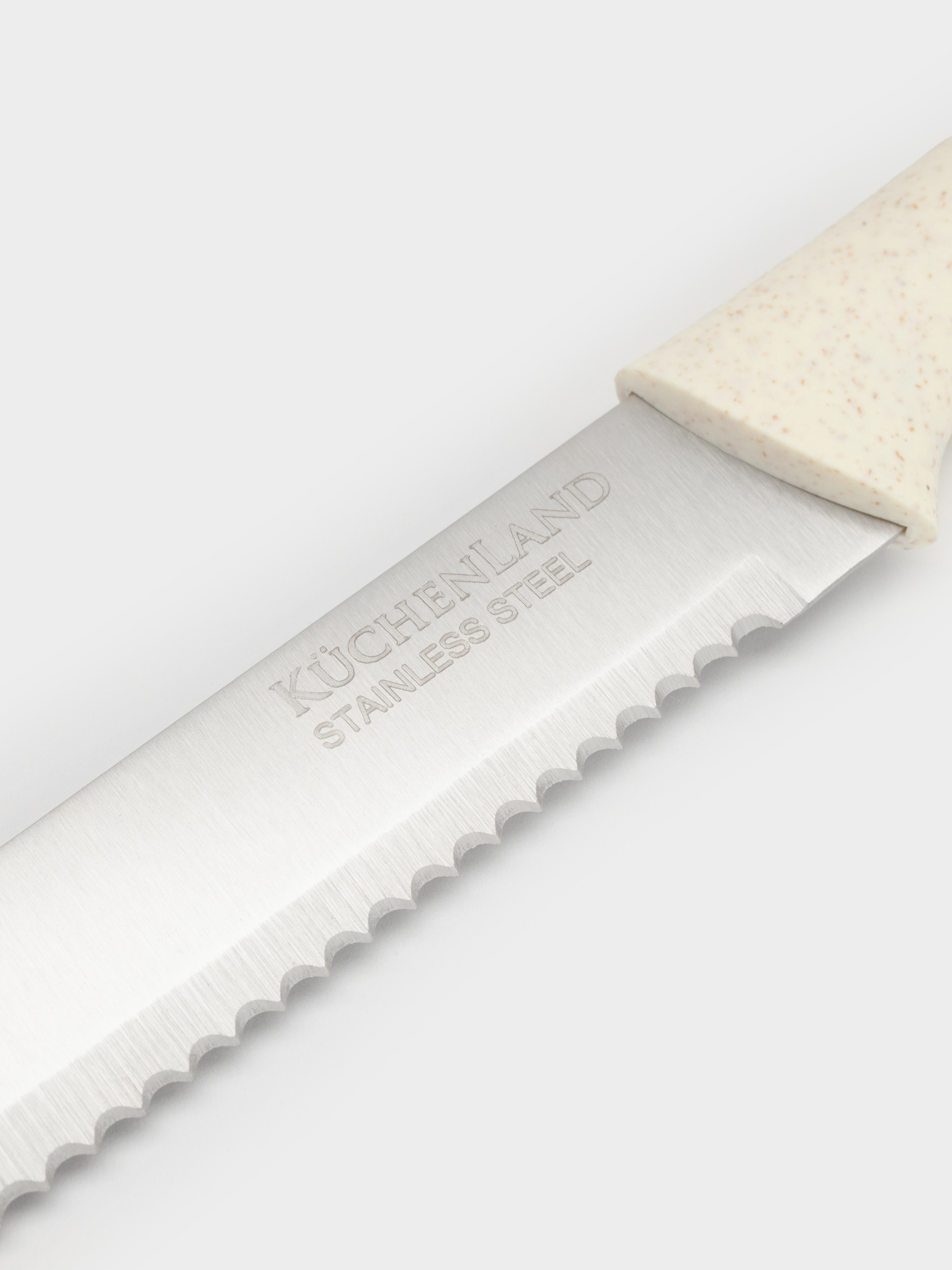 Bread knife, 20 cm, steel/plastic, milky, Speck-light, image-2