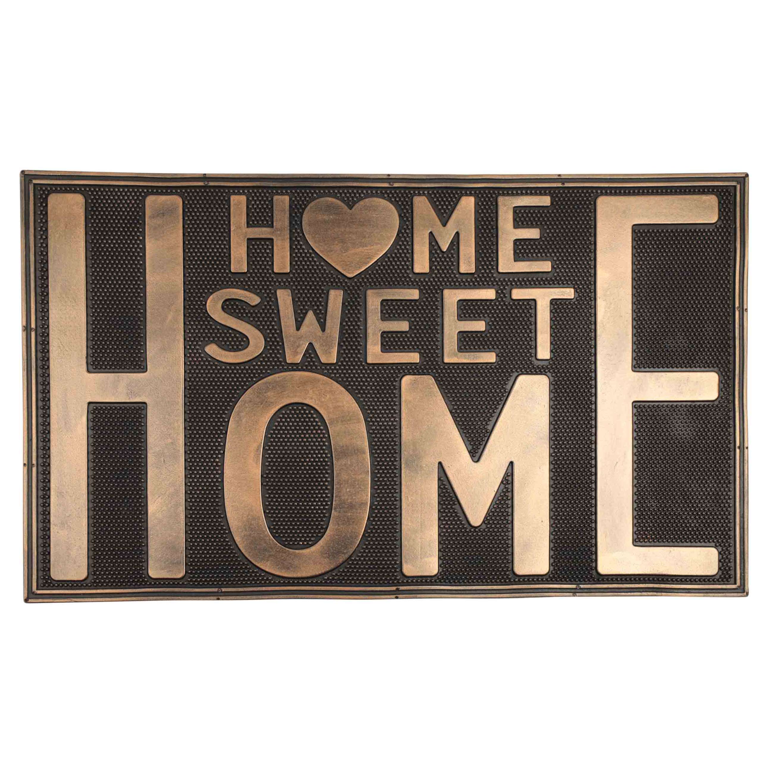 Door mat, 45x75 cm, rubber, bronze-black, Sweet homewear, homewear deco, image-0