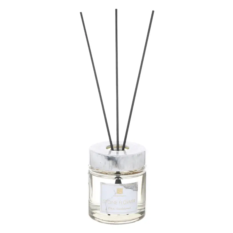 Aroma diffuser, 200 ml, White marble, White Sandalwood, Stone flower