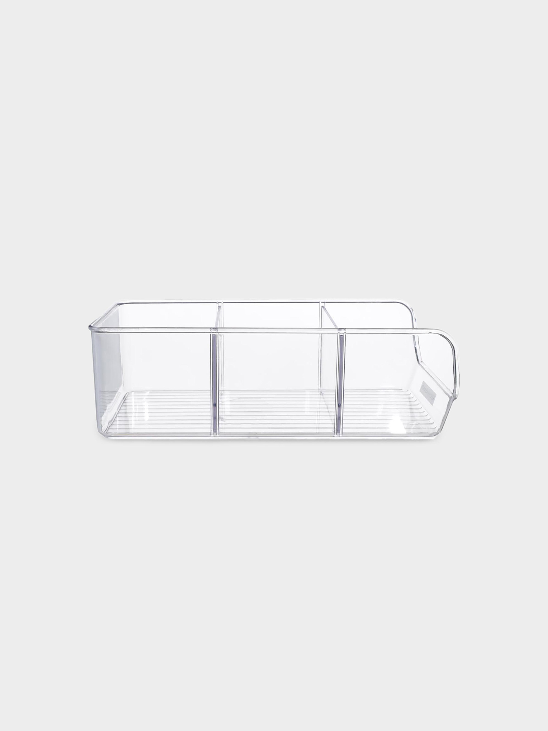 Refrigerator organizer box, 27x14 cm, 3 units, plastic, Basic, image-1