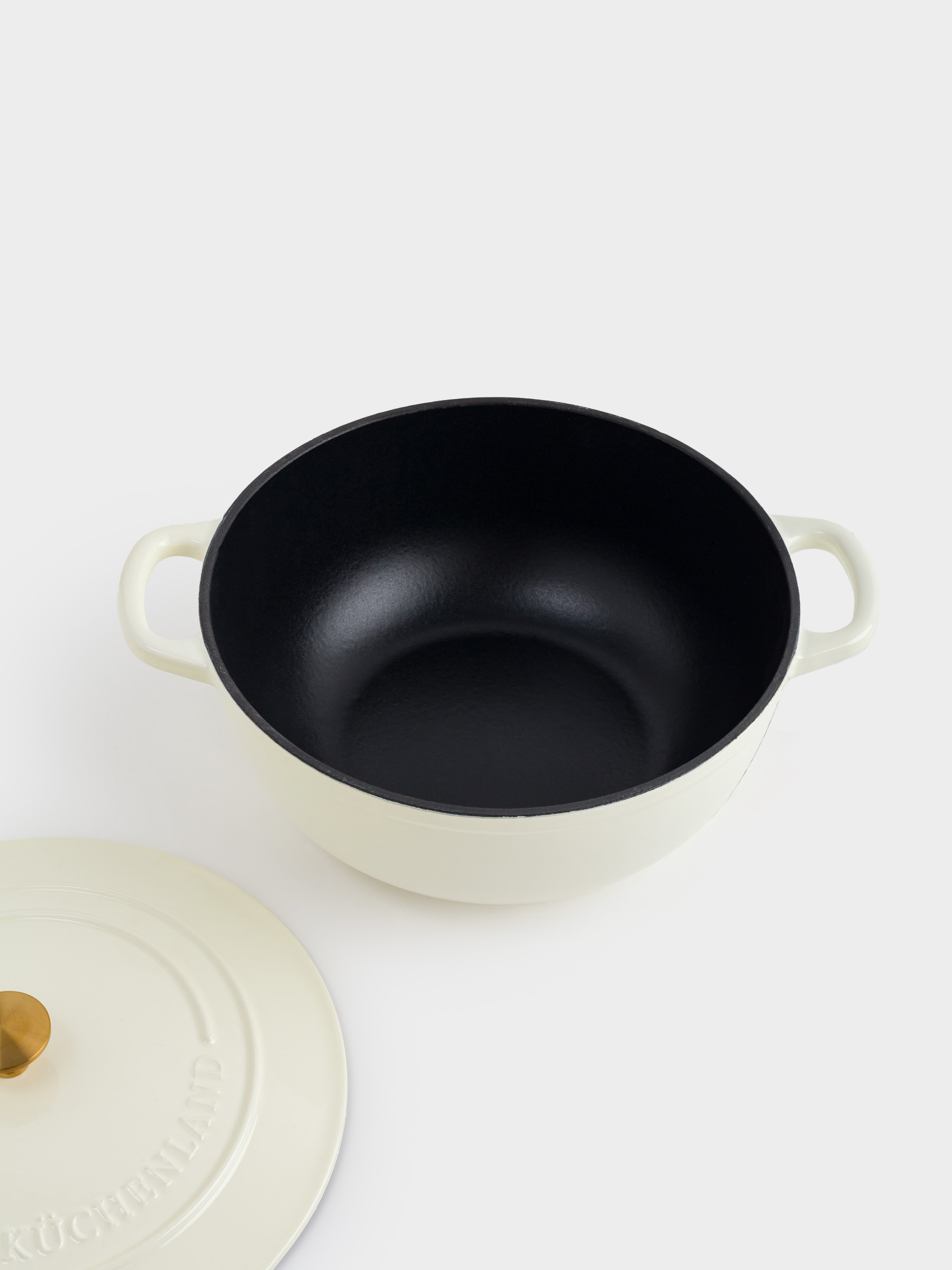 Cauldron, 27 cm, 4.5 l, with lid, cast iron, milk, Light kitchen, image-3